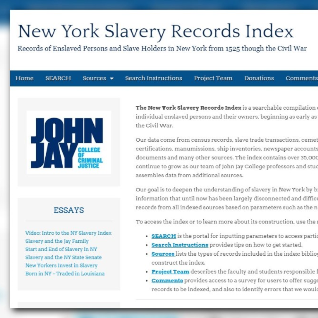 New York Slavery Records Index