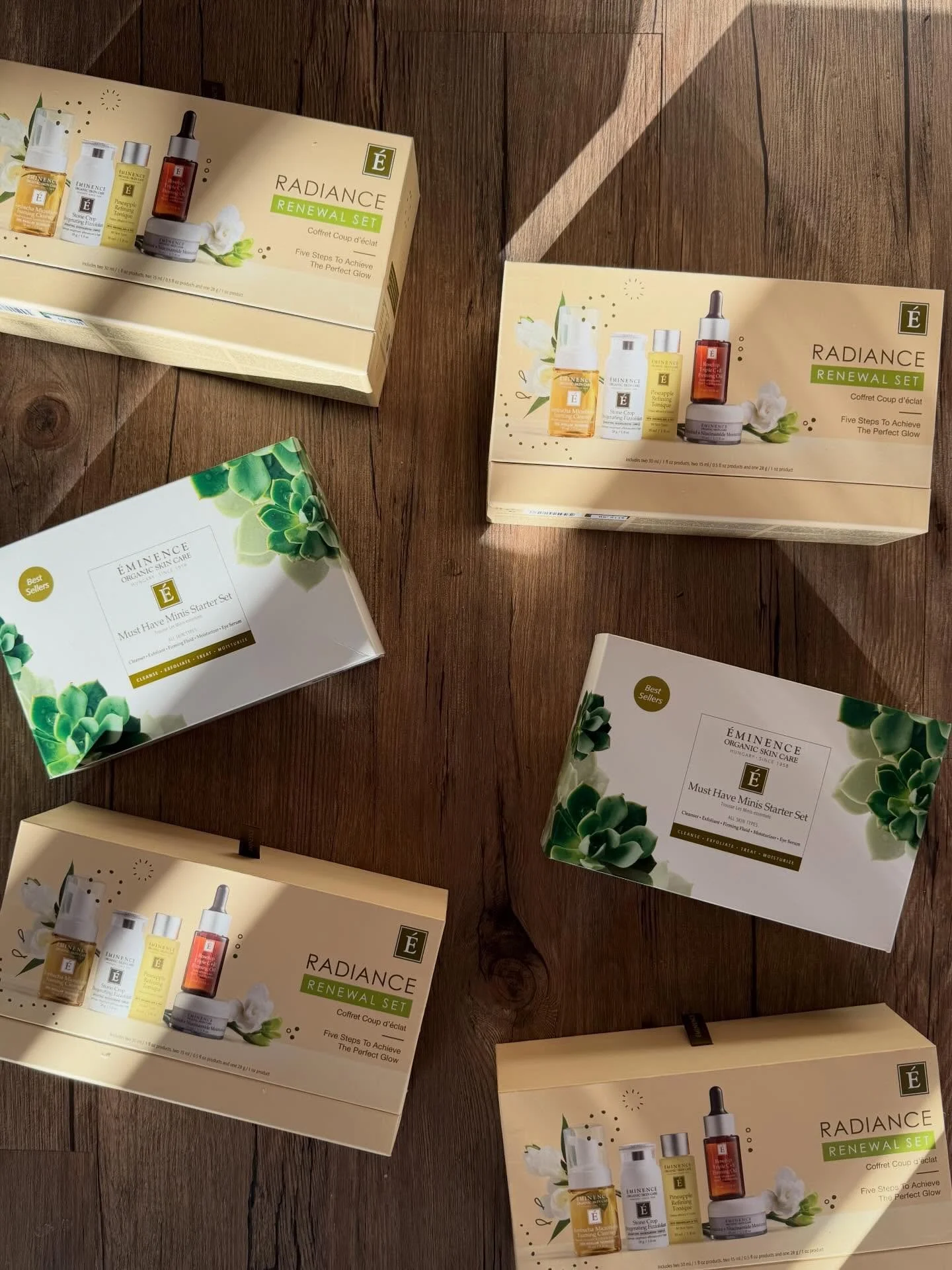 Back in stock&hellip; just in time for your getaway 🌴

Eminence Radiance Renewal Set &amp; Must-Have Minis make traveling with your favourite skincare easy. Stop by and grab your minis before you trade snow for sunshine ☀️ 

PS - and don&rsquo;t for