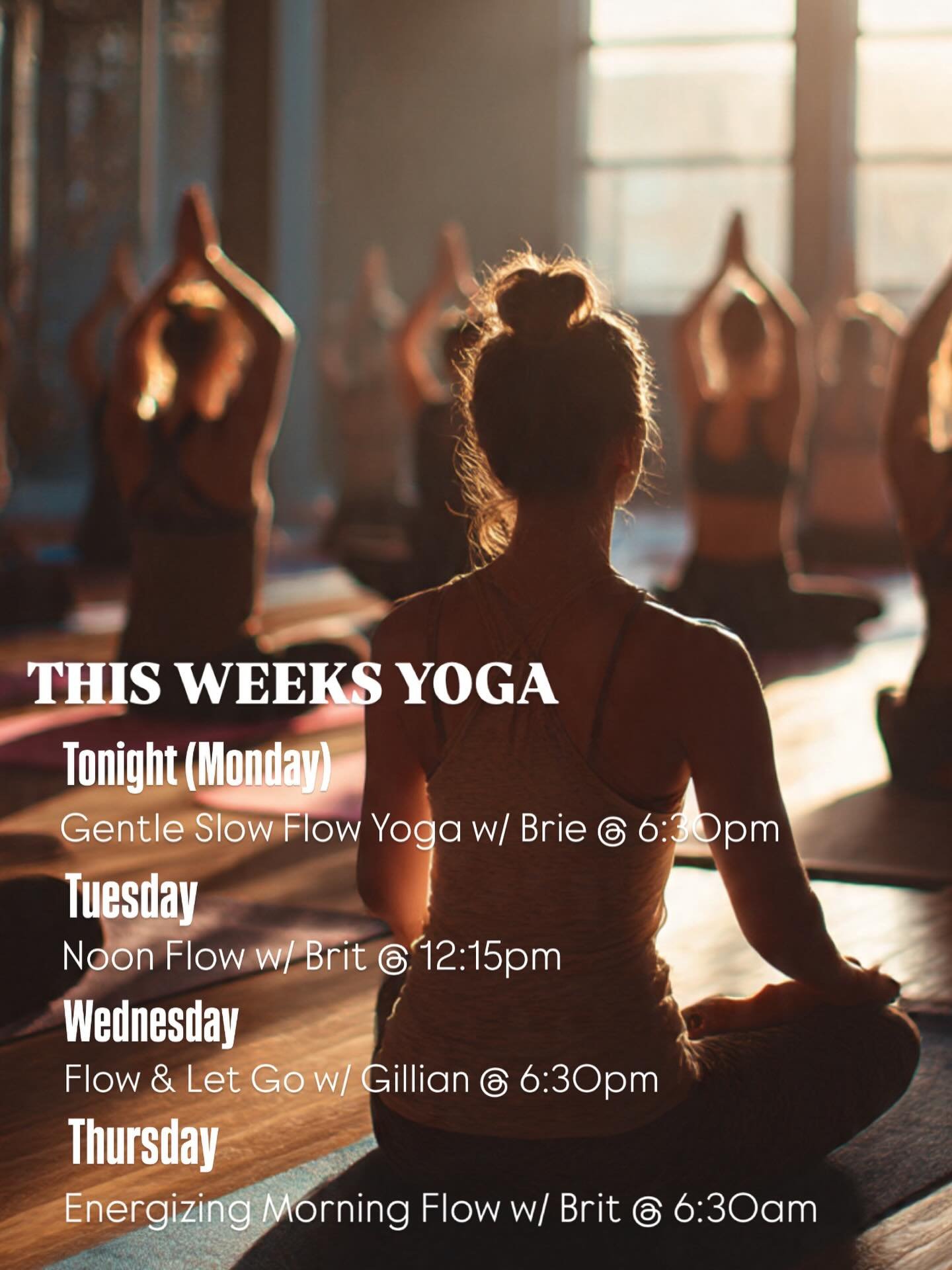It&rsquo;s freezing outside, but it&rsquo;s warm, calm, and grounding inside the studio 🤍 Join us for yoga this week and give your body a break from the winter freeze ❄️
