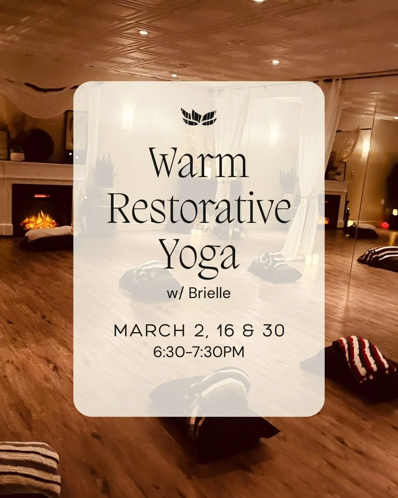 Warm Restorative Yoga has been added to the March schedule! Visit our website to book your spot. 

See you on the mat!