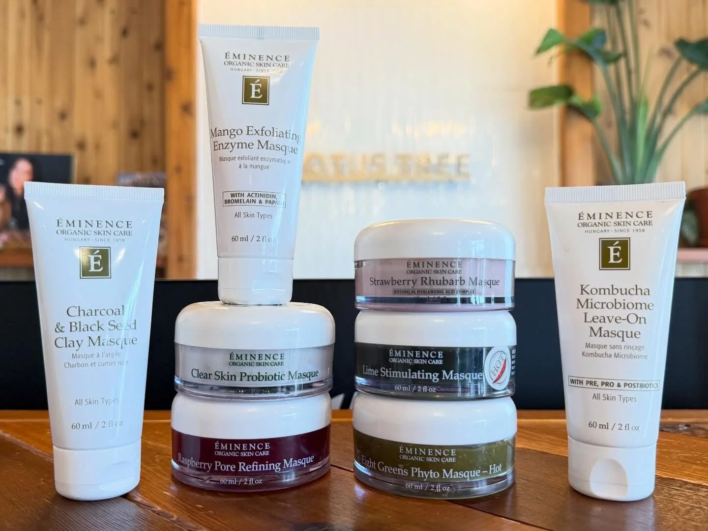 We carry a beautiful lineup of Eminence Organic Skin Care masques for every skin type and concern! 

✨ For Breakouts + Congestion
&bull; Clear Skin Probiotic Masque
&bull; Charcoal &amp; Black Seed Clay Masque
&bull; Raspberry Pore Refining Masque

?