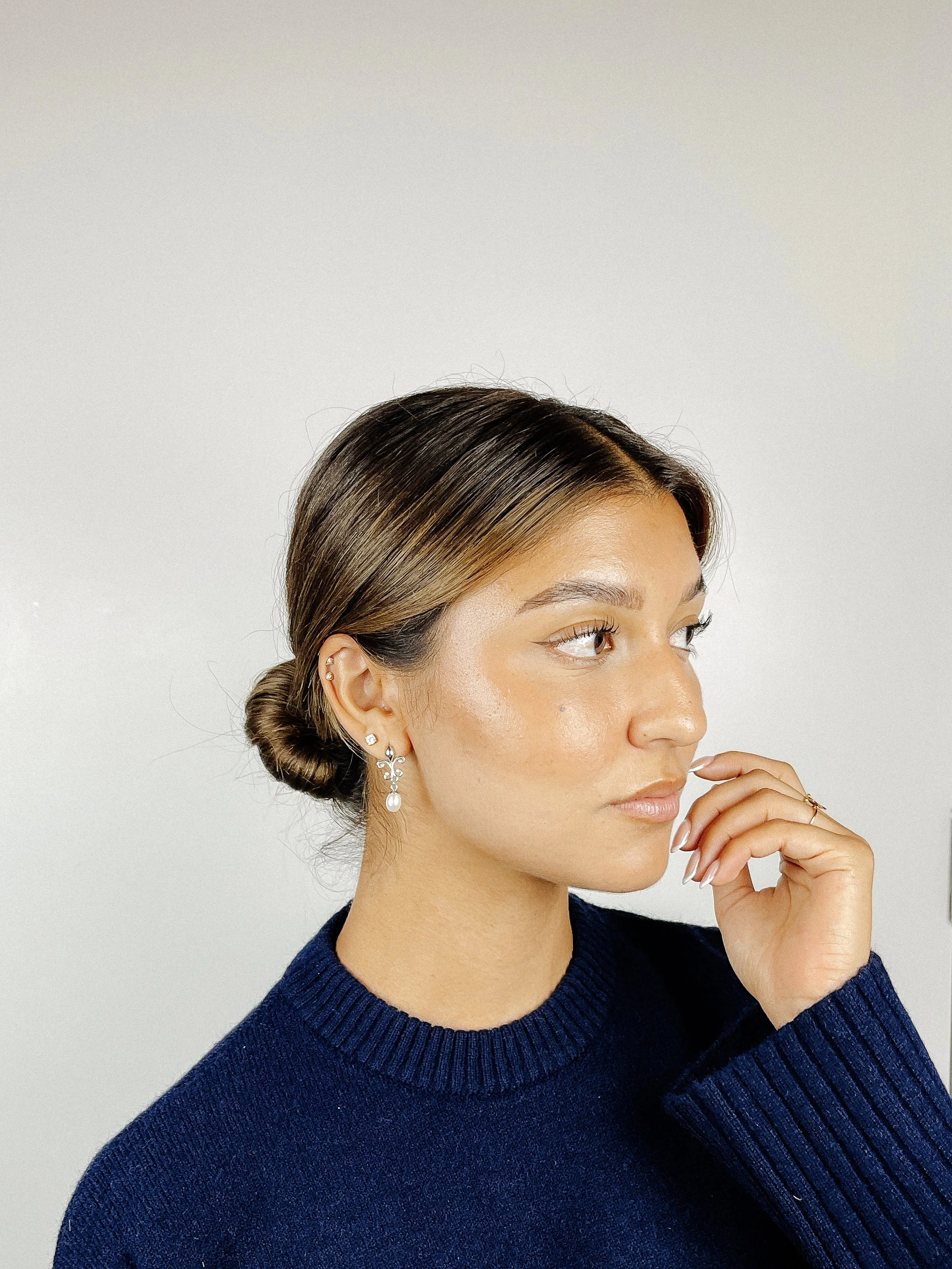 Amelia’s Pearl Earring - Silver