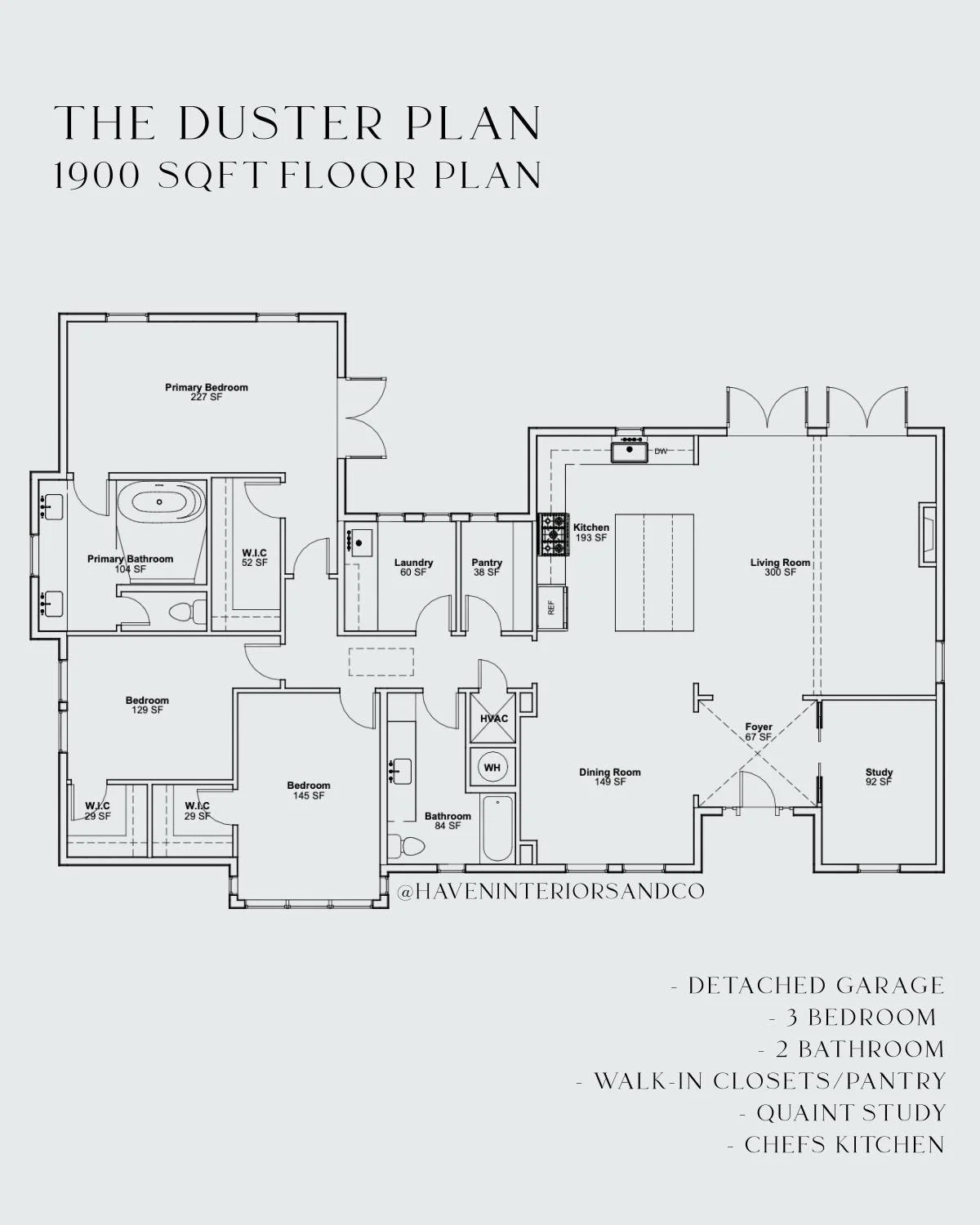 Check out our first floor plan: The Duster

When creating this 1900 SQFT home, we thoughtfully designed it to maximize every inch while bringing back the character that so many modern homes are missing. An open-concept living space anchors the plan, 