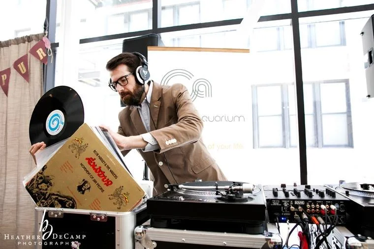 DJ choosing a record