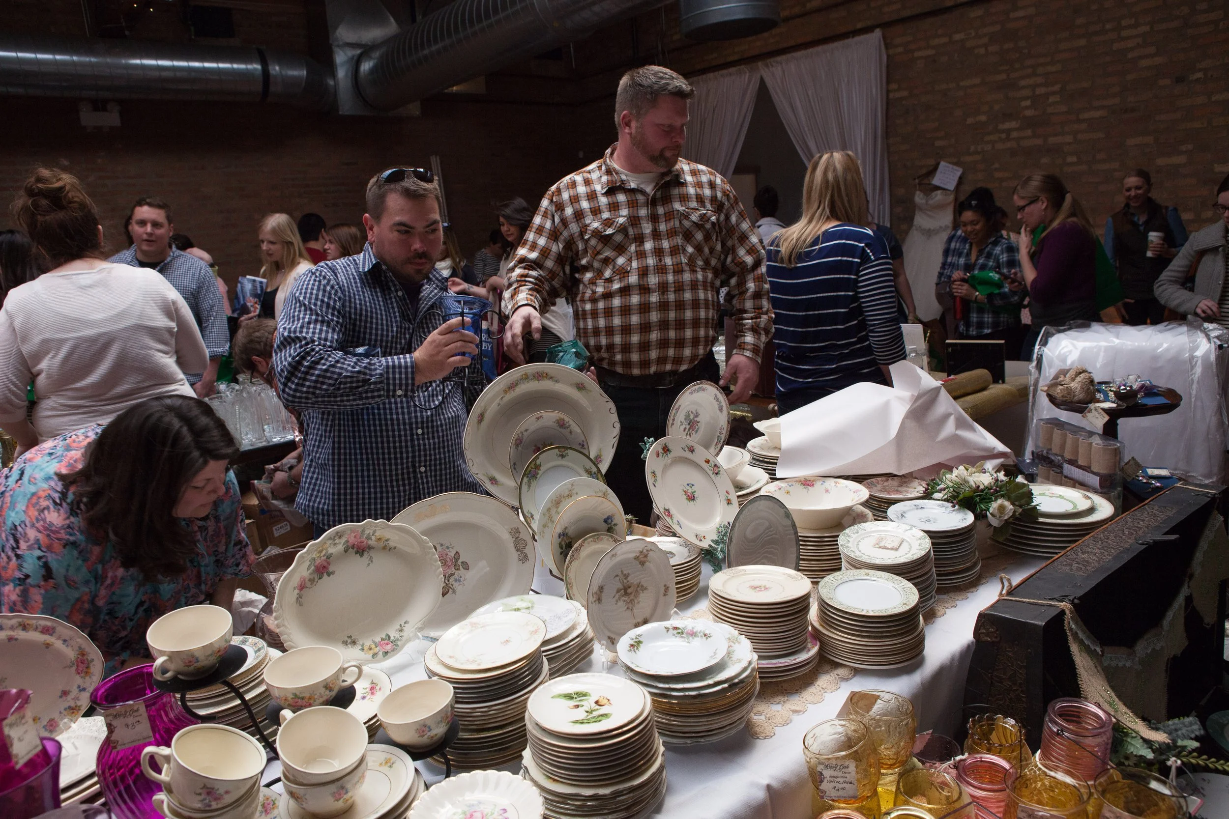vintage dishes for an eclectic table setting