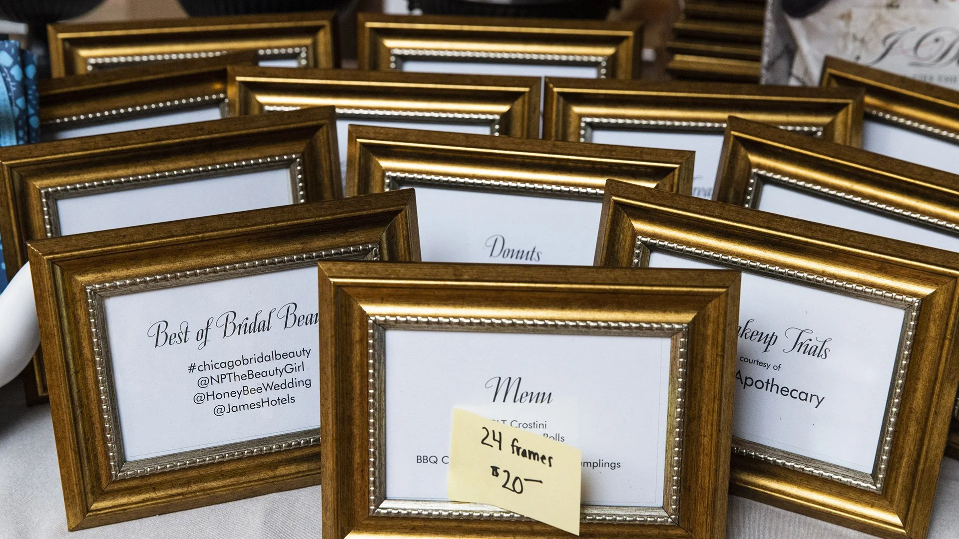 Wedding items for resale, hosted at Loft on Lake, an affordable wedding venue in Chicago