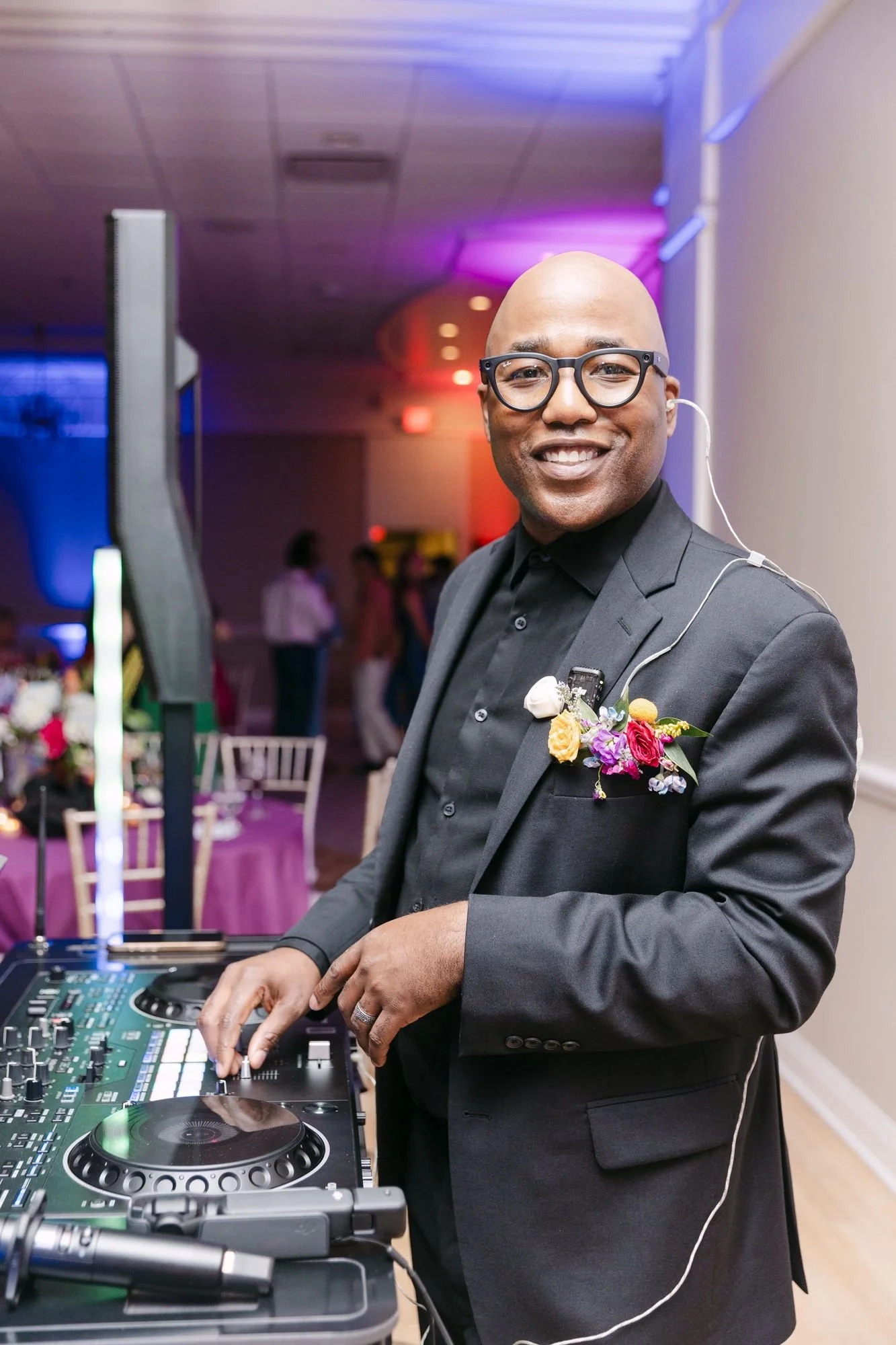 Trevor Harris working a dj set