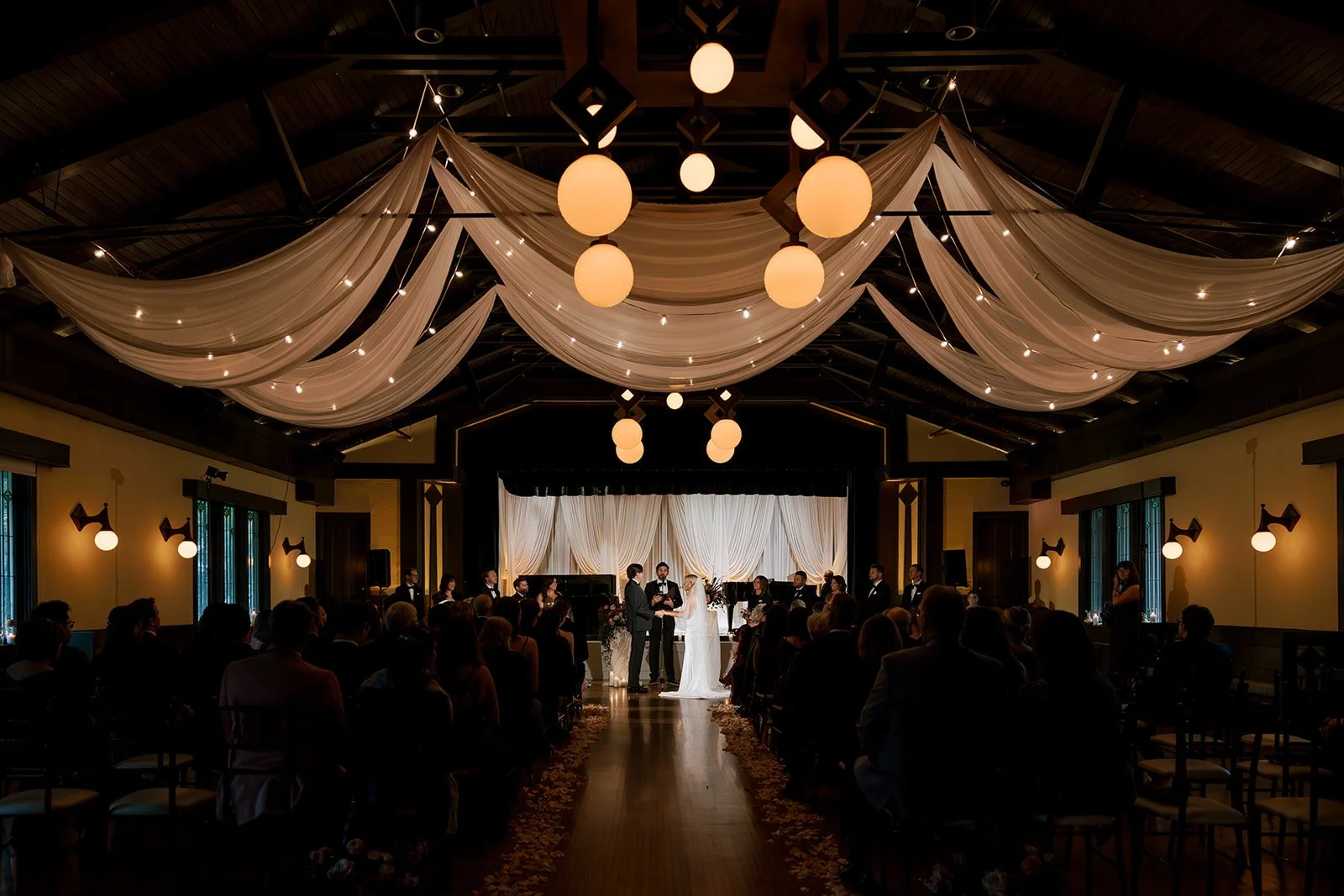 A dimly lit ceremony 