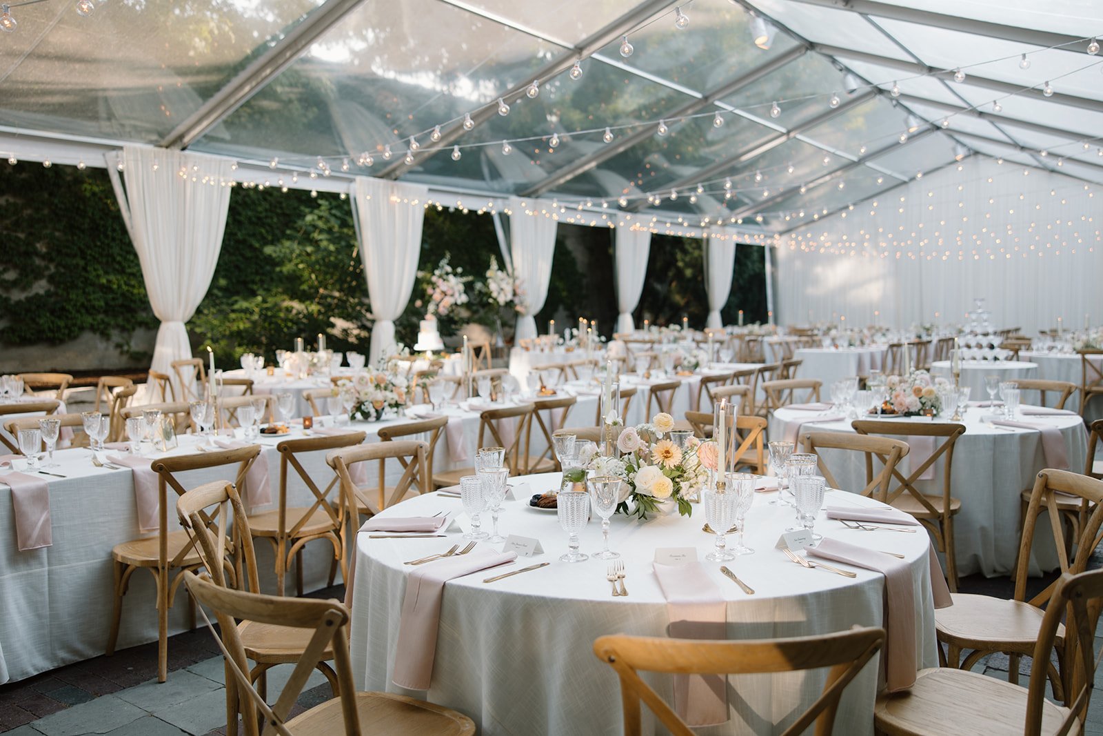 Bride and groom kissing on a staircase