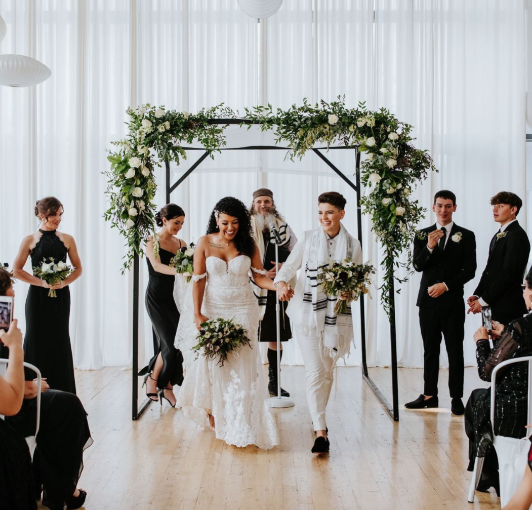 floral chuppah