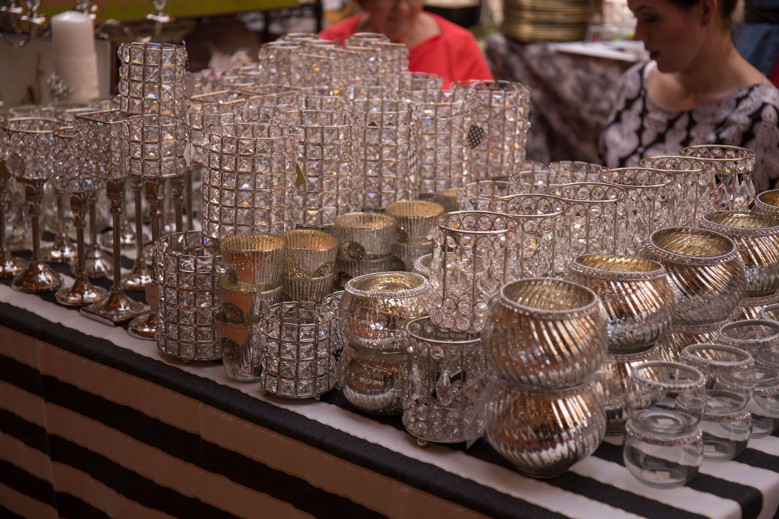 multiple quantities of vases, votives, etc to complete your wedding look