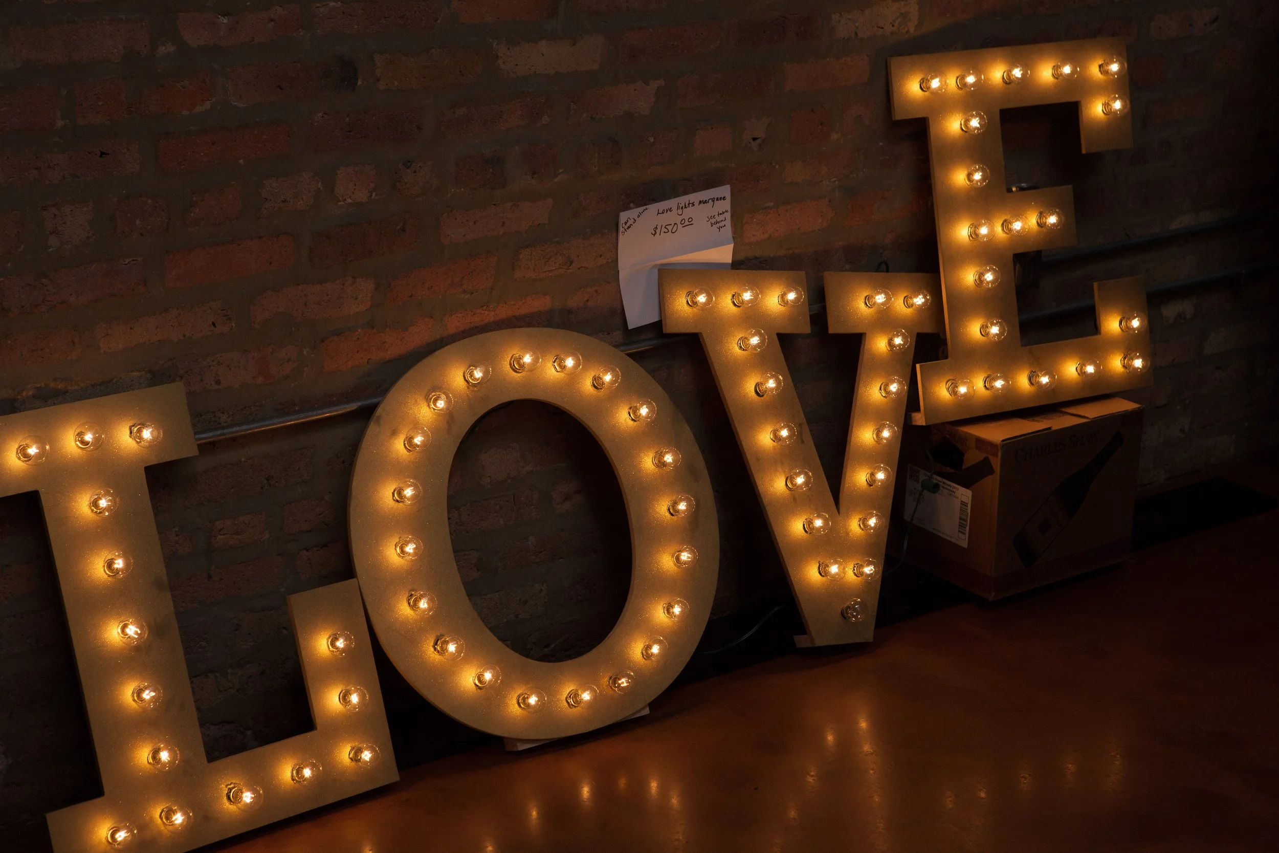 Love marquee letters
