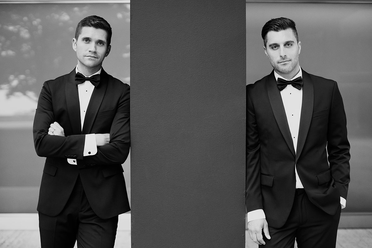 Photo of two men in tuxedos
