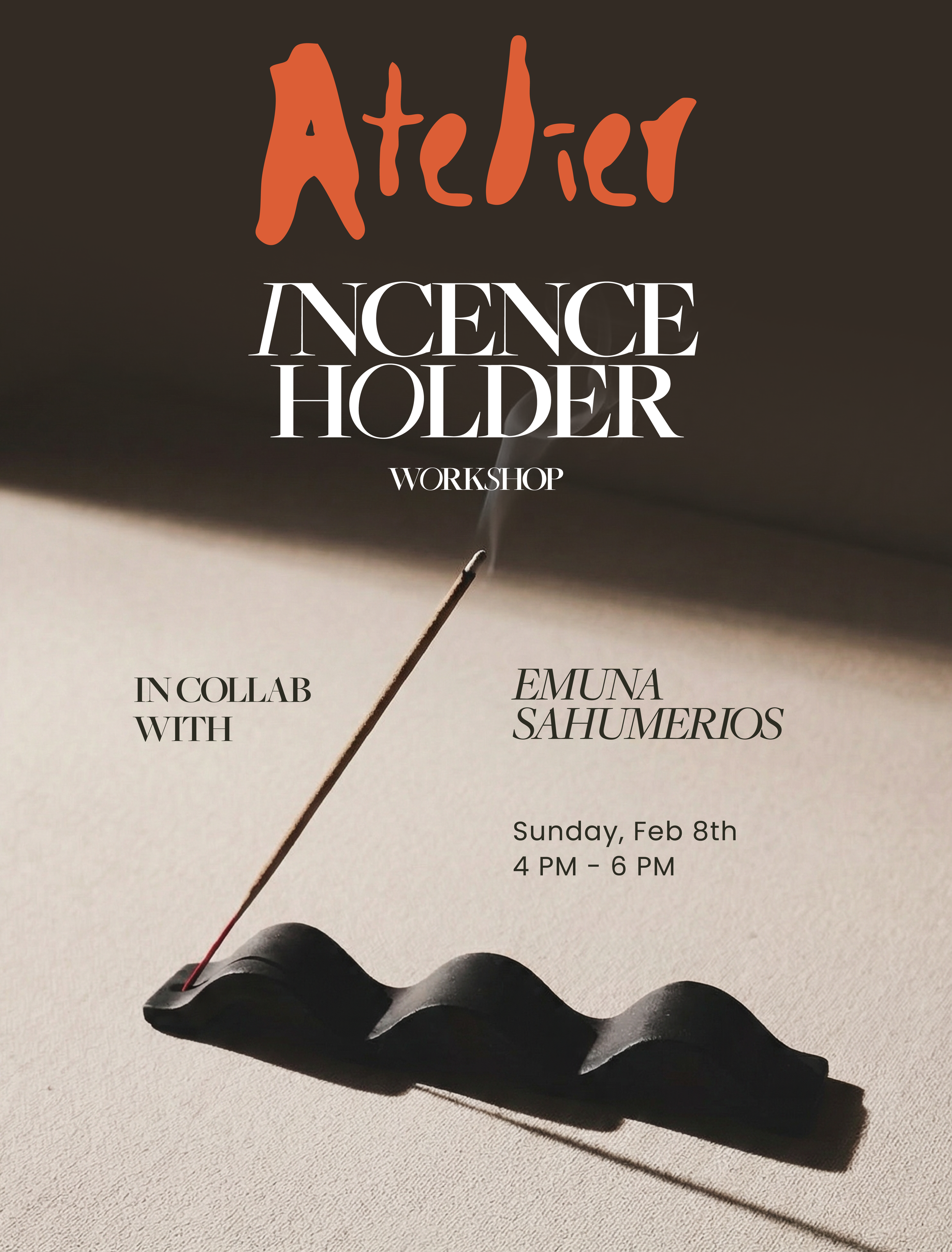 Make Your Own Incense Holder — with EMUNA Sahumerios (Sunday, February 8th · 4:00–6:00 PM)