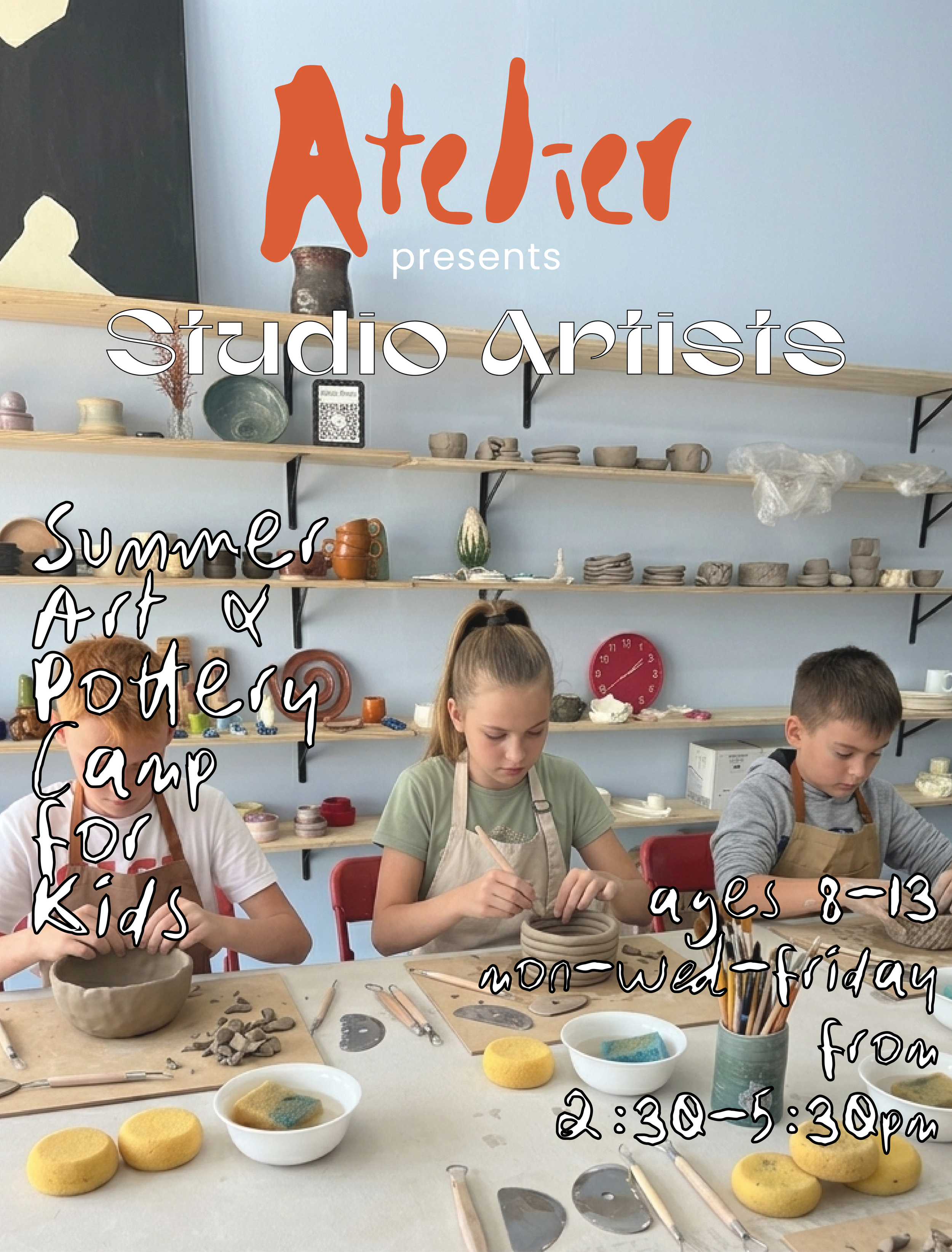 Studio Artists — Day Pass | A Summer Pottery & Art Camp for Tweens · Ages 8–13 · Miami - SUMMER CAMP EDITIONS