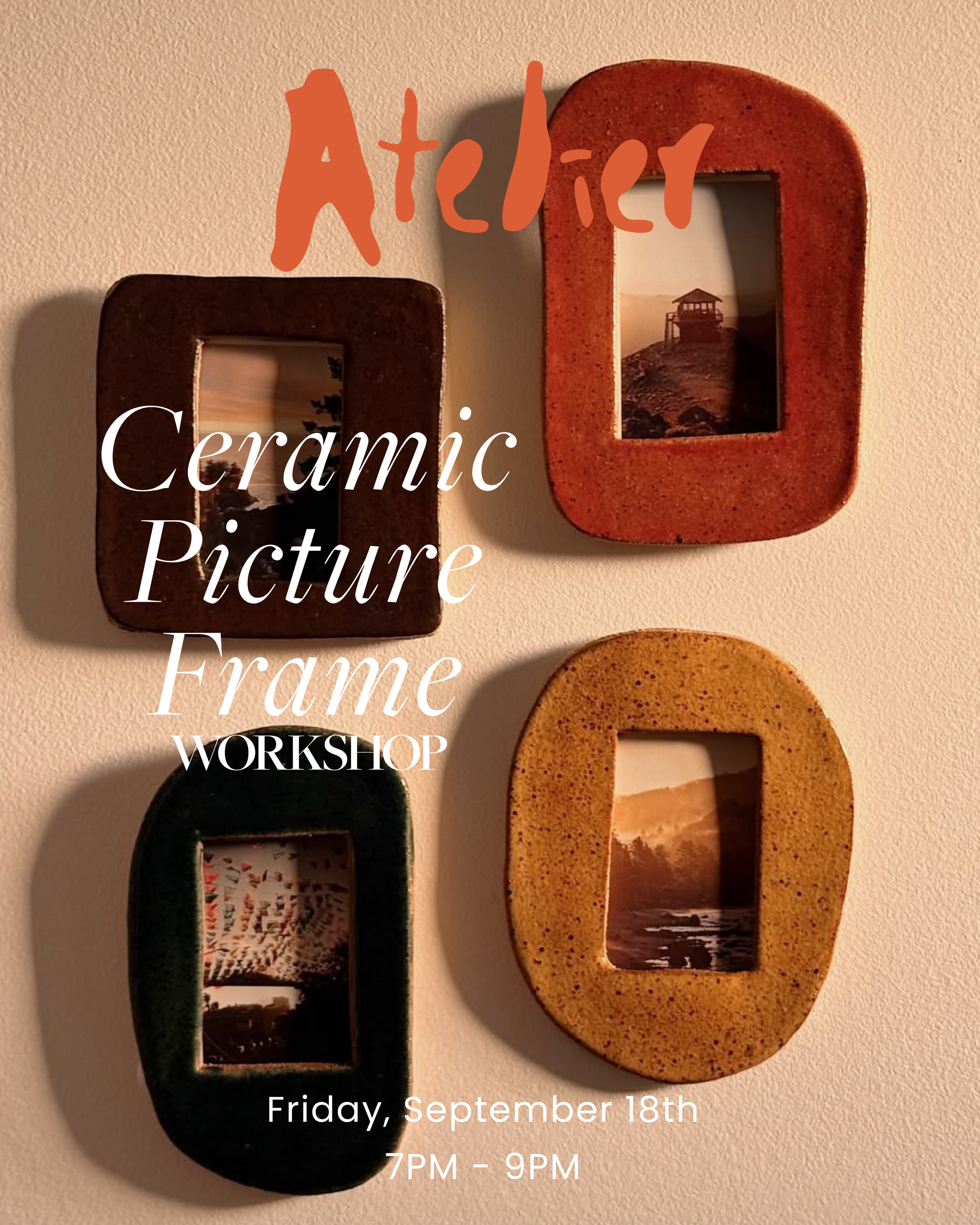 Ceramic Polaroid Frames (Friday, September 18th · 7:00–9:00 PM)