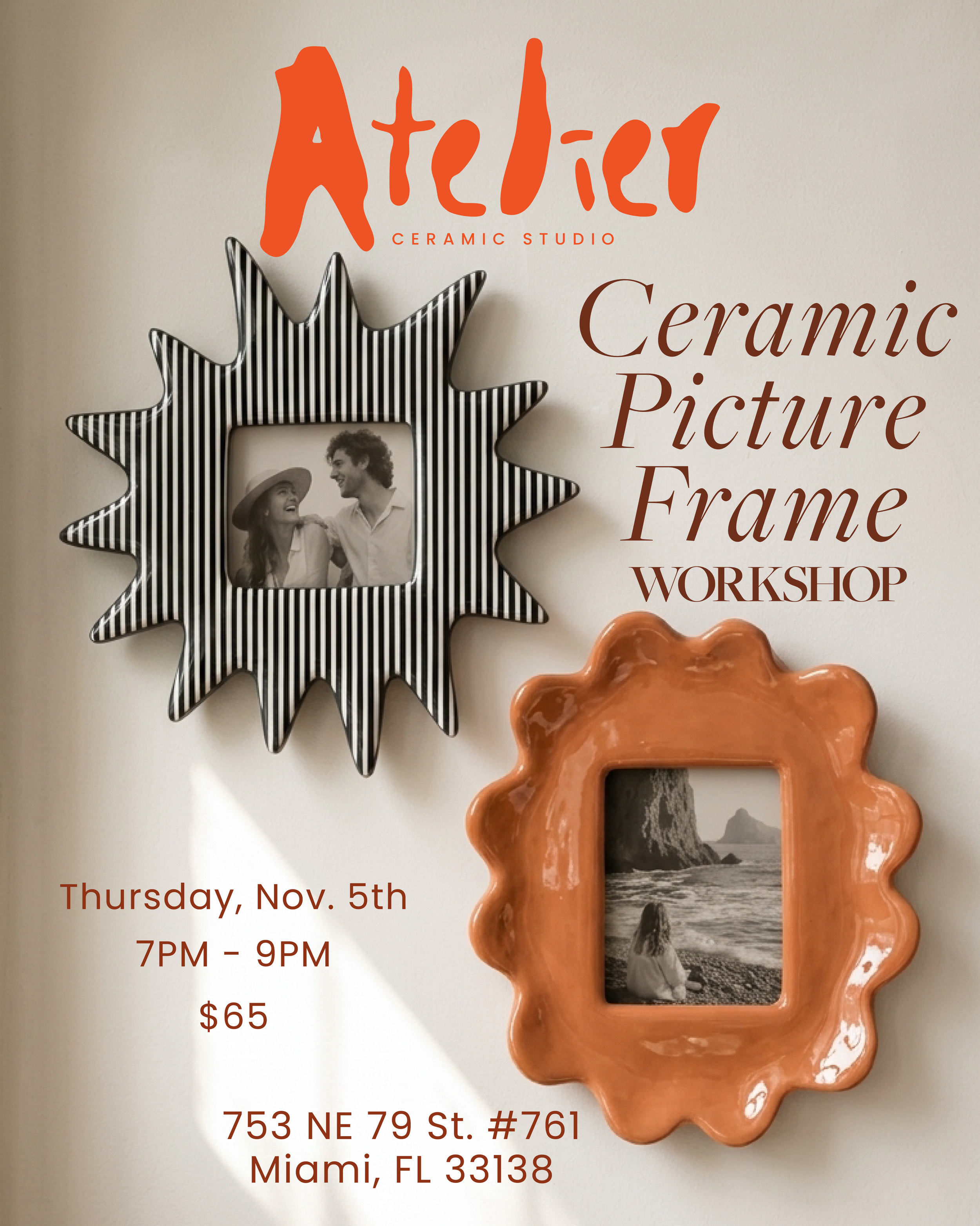 Ceramic Polaroid Frames · Thursday, November 5th · 7:00–9:00 PM