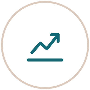 Rising arrow icon representing selling a home
