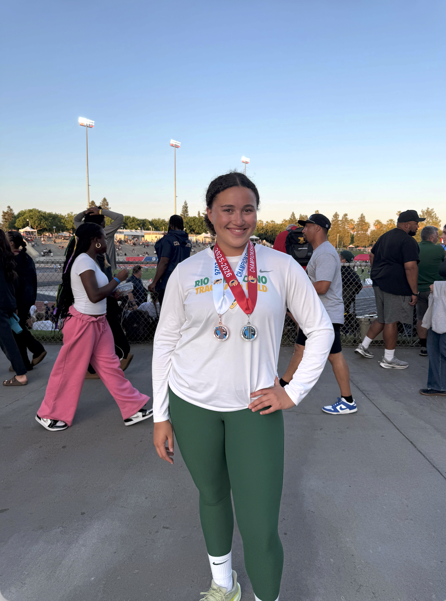 Our athlete placing 2nd in the state at the California State championships for Track & Field, specifically shot put and discus  