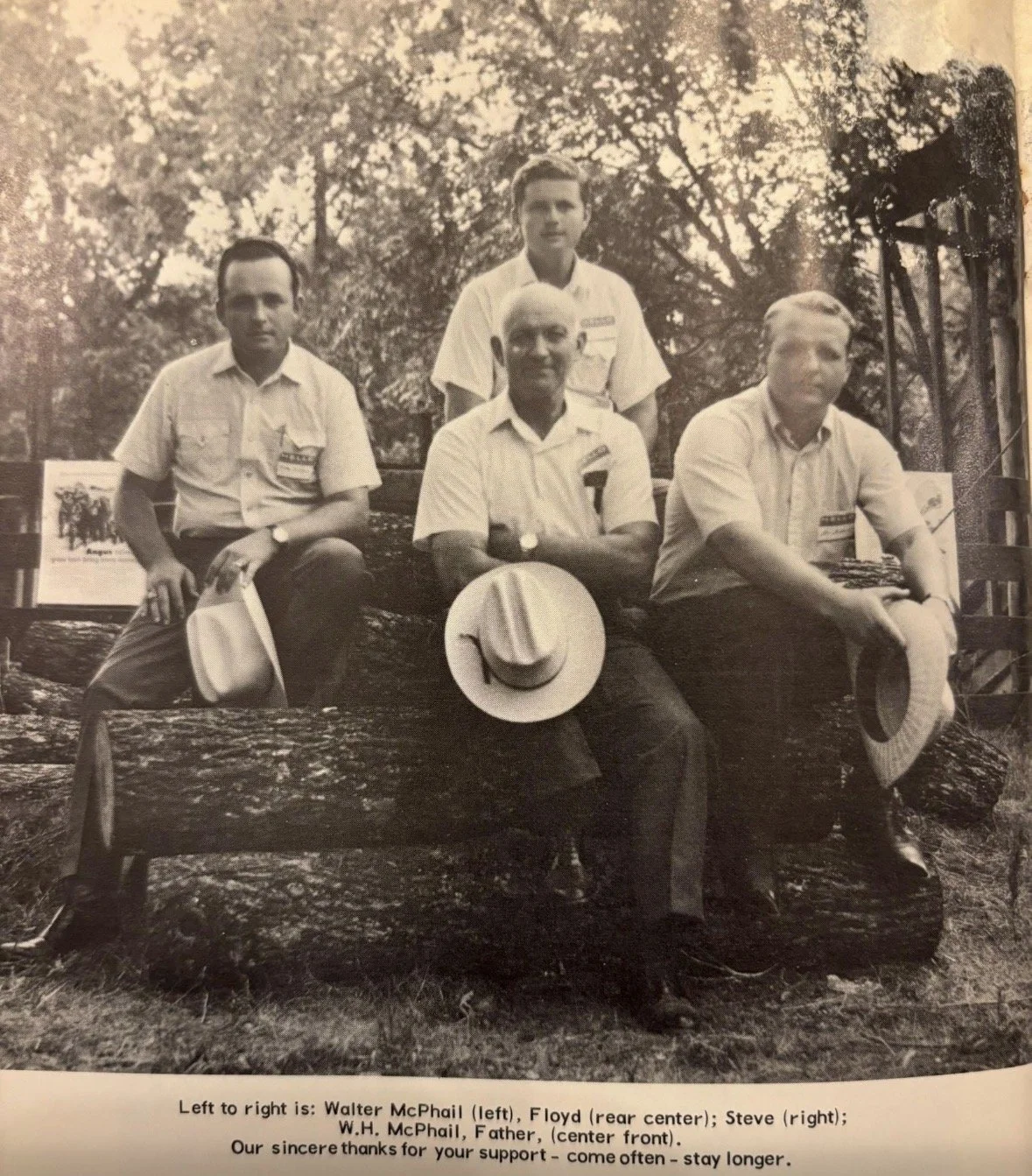 Walter, Steve, Floyd McPhail with WH McPhail