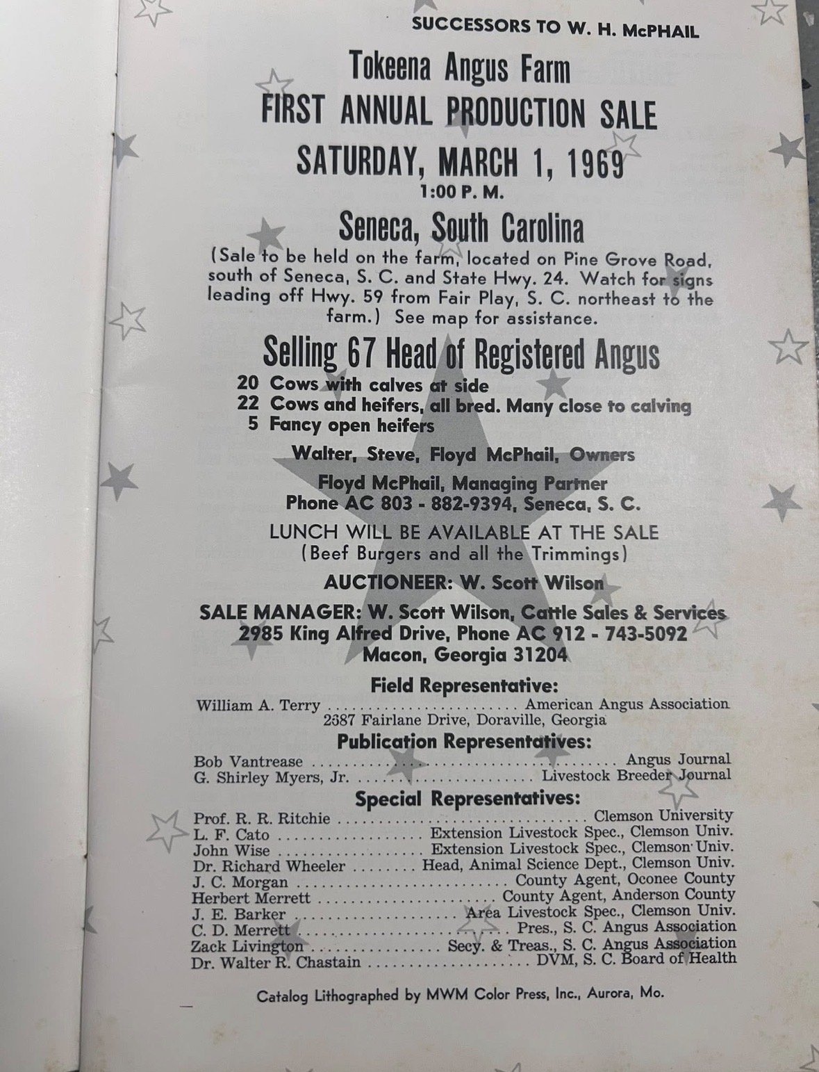 1969 Tokeena sale catalog