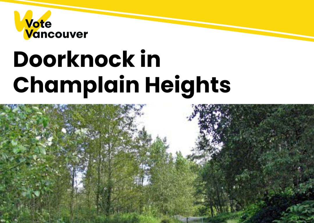 Door Knock and Pub night in Champlain Heights