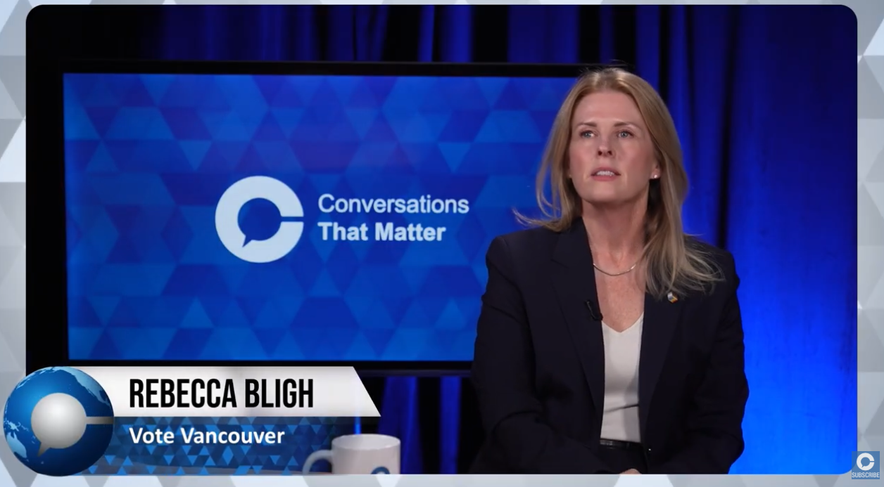 Running for Mayor: Rebecca Bligh Vote Vancouver mayoral candidate 