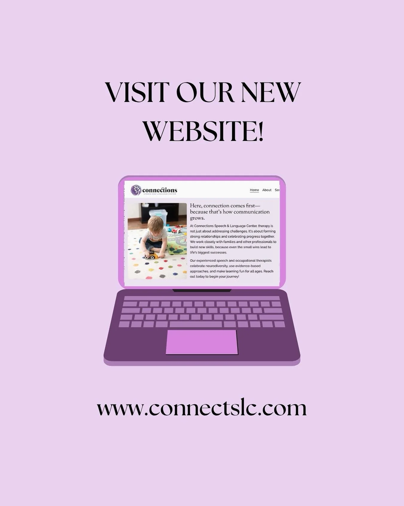We are thrilled to announce that we have updated our website! Go to www.connectslc.com to check it out 💜✨