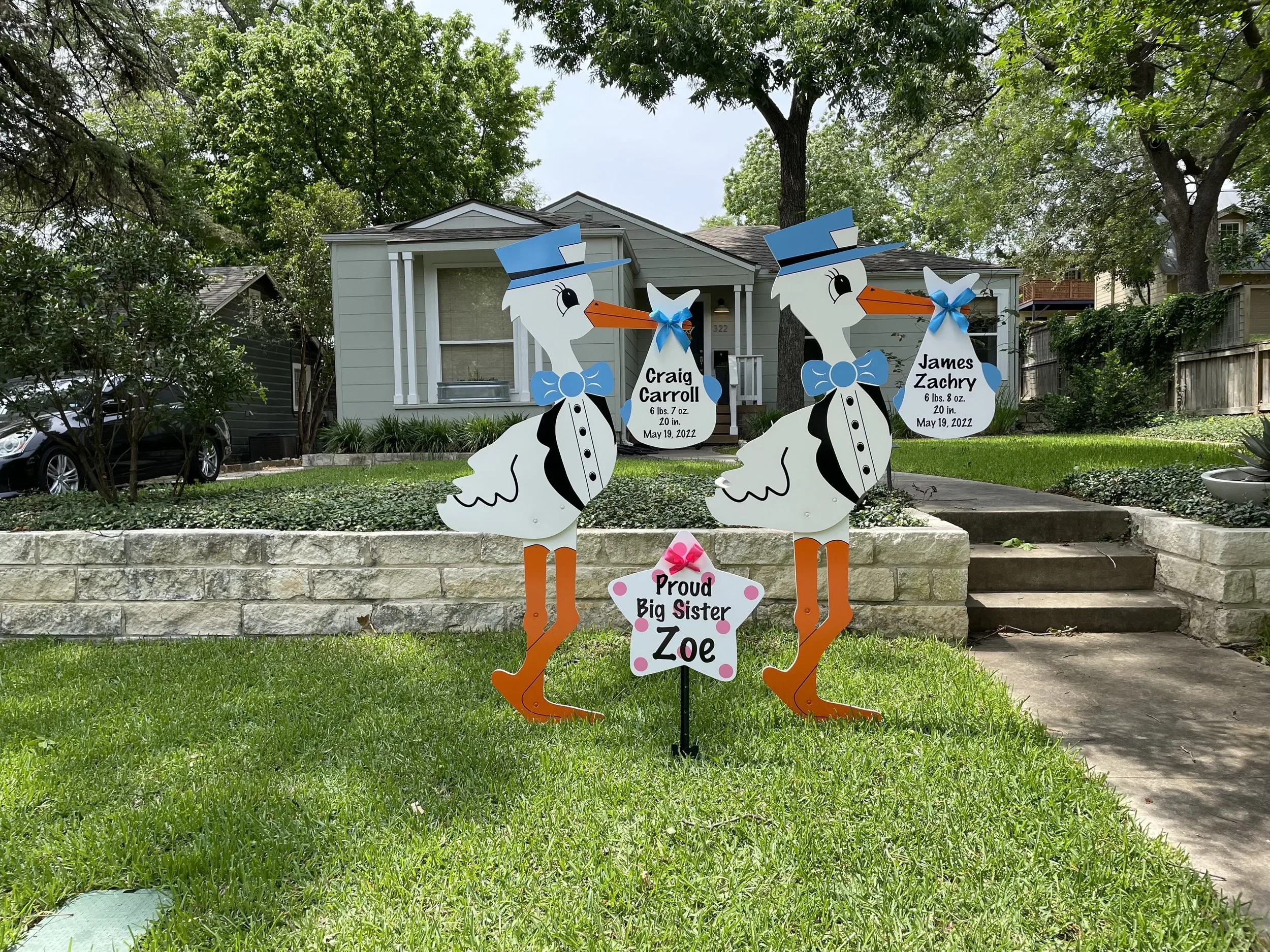 Twin Storks with Sibling Star