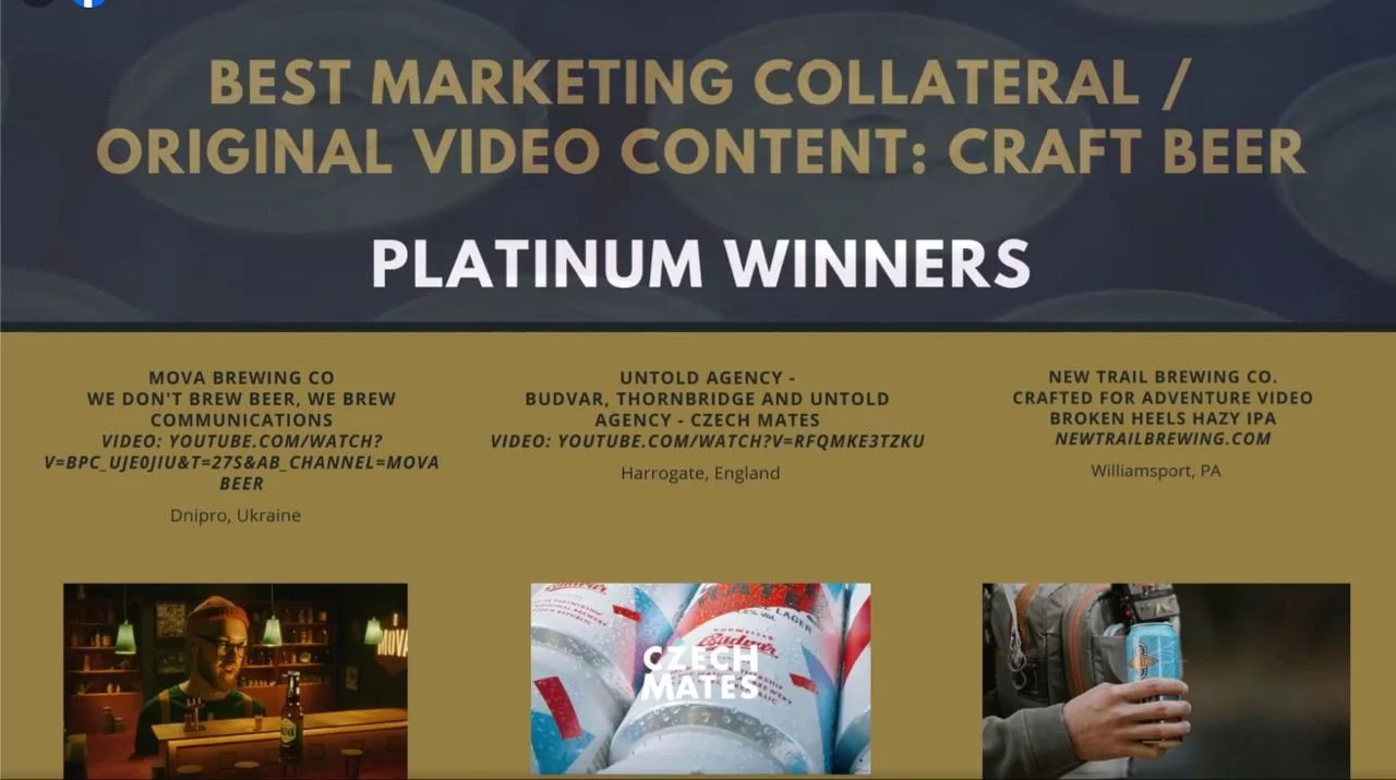 MOVA Brewing Co. als Platinum Winner der Craft Beer Marketing Awards 2024