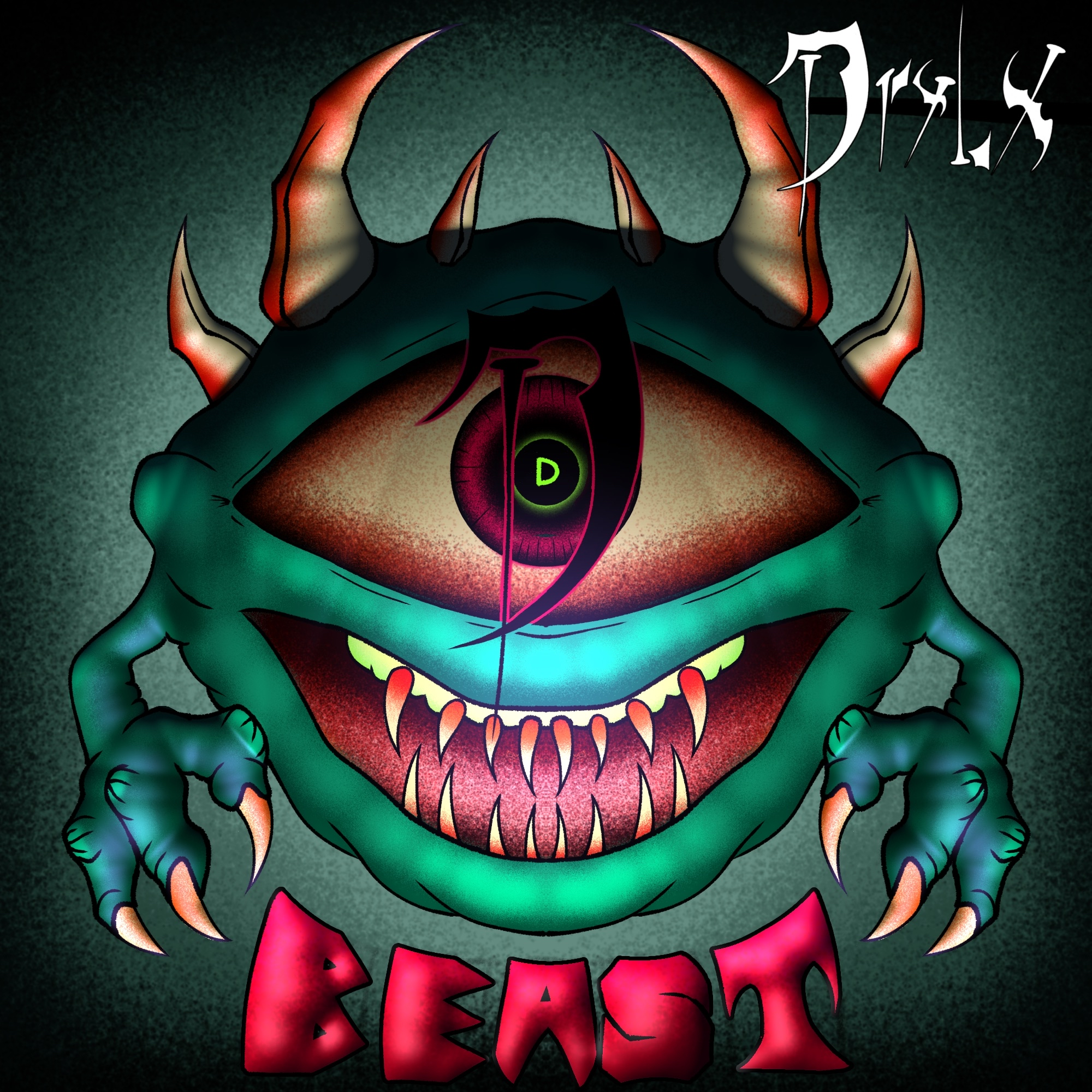 Released on September 5, 2023, Beast was one of Drylx's earliest works, and one of his first songs that he believed he did a great job on at the time, a 5 minute song of bitcrushed hard techno, featuring cover artwork by Carter.