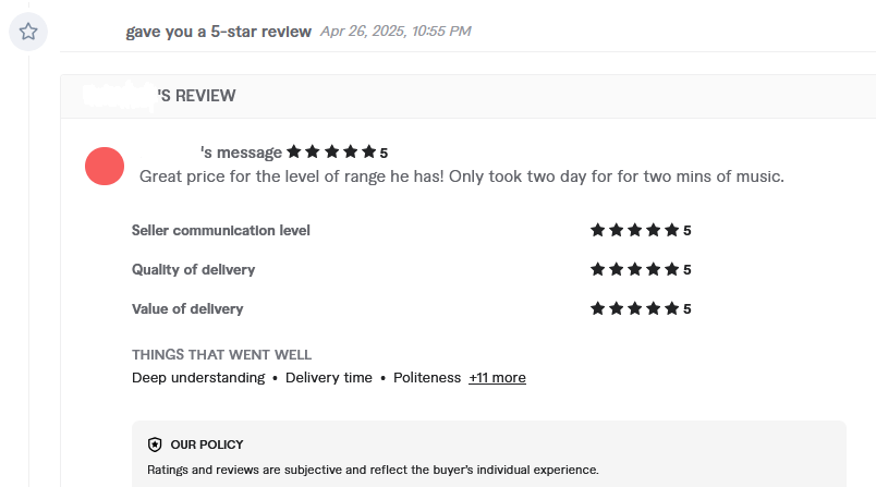 In this commission, I was tasked to create a metal song for a customer on Fiverr.