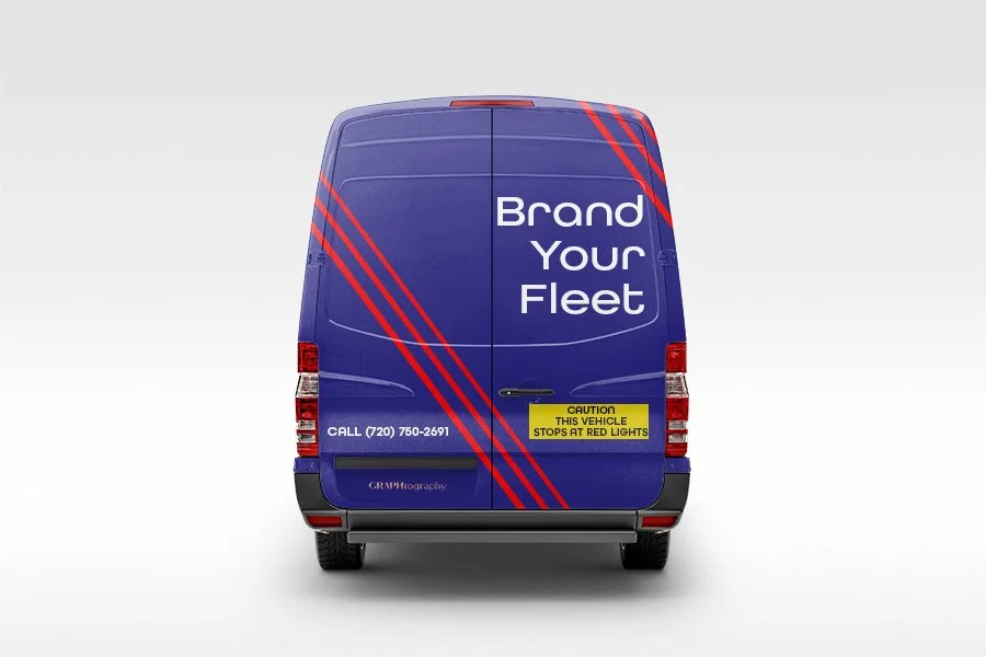 logo vinyls on van