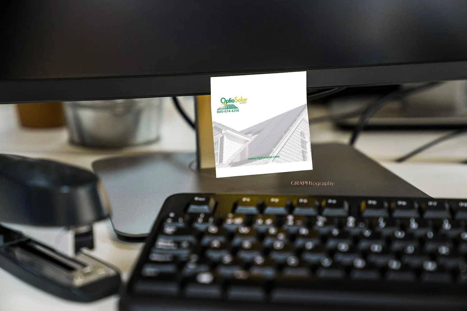 Custom Sticky Note on Computer