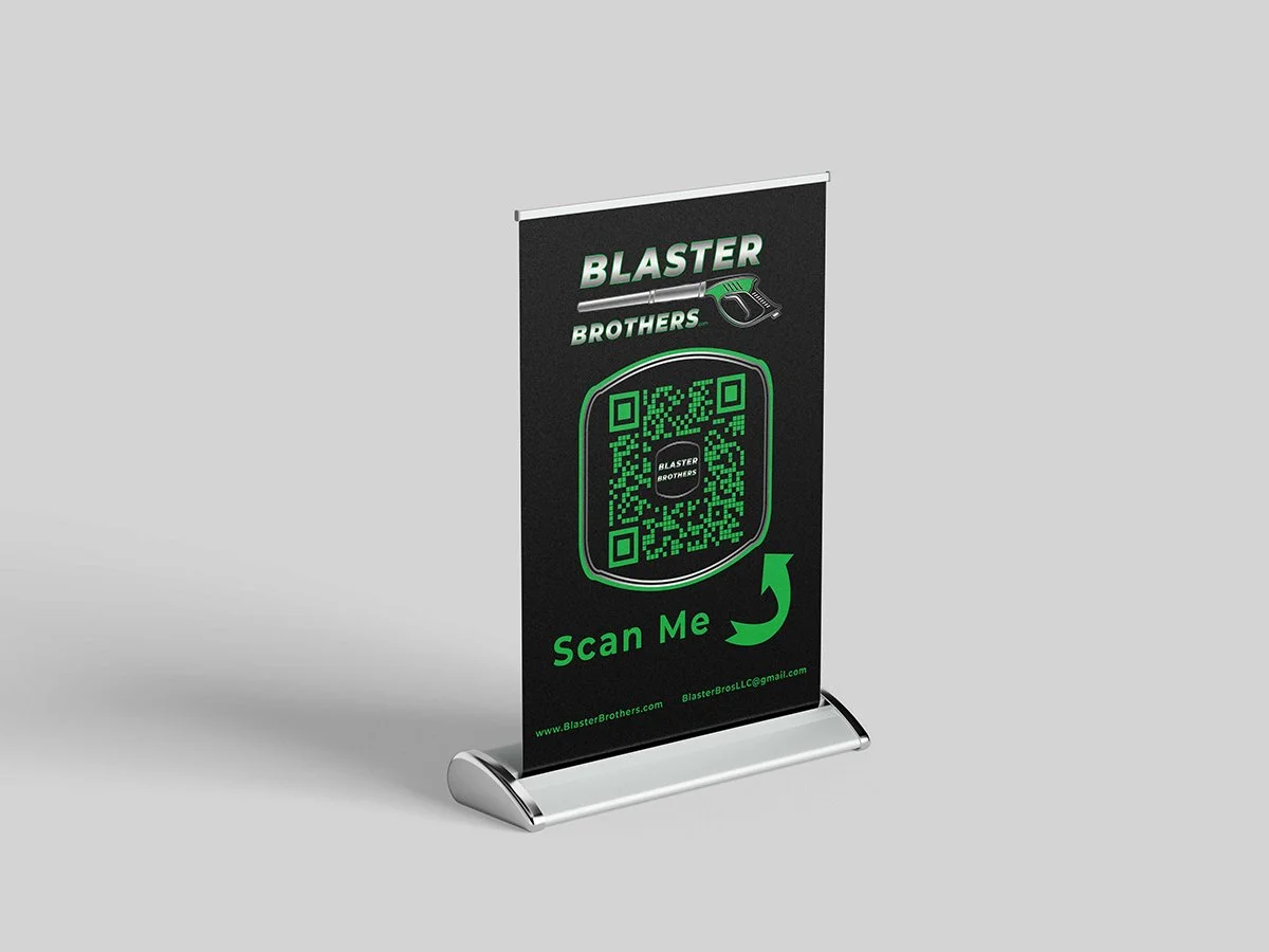 Table top roll up banner