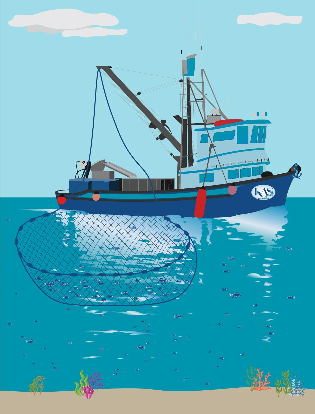 Commercial Fishing Illustration
