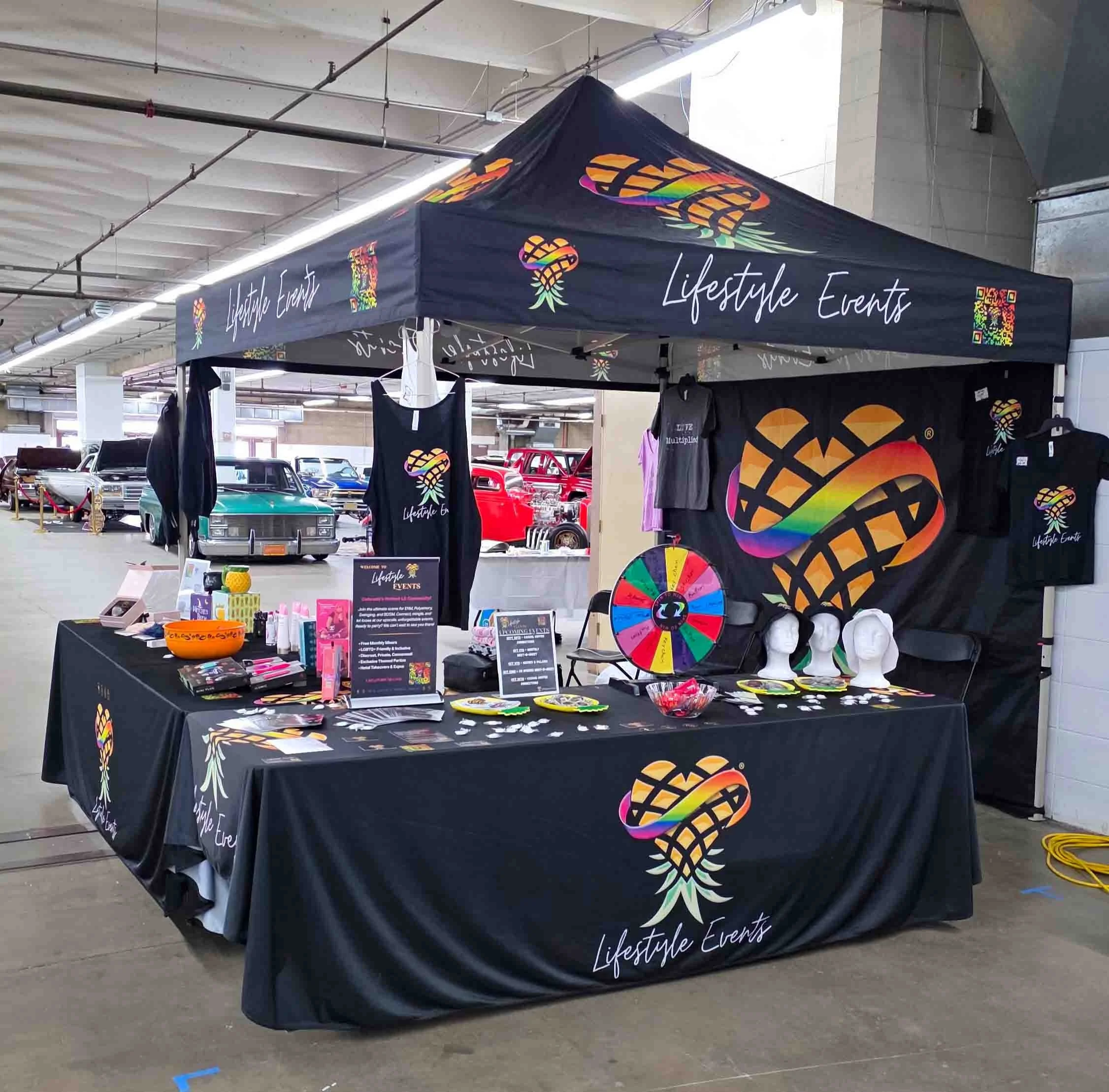 Trade-Show Booth Setup with Matching Accessories 