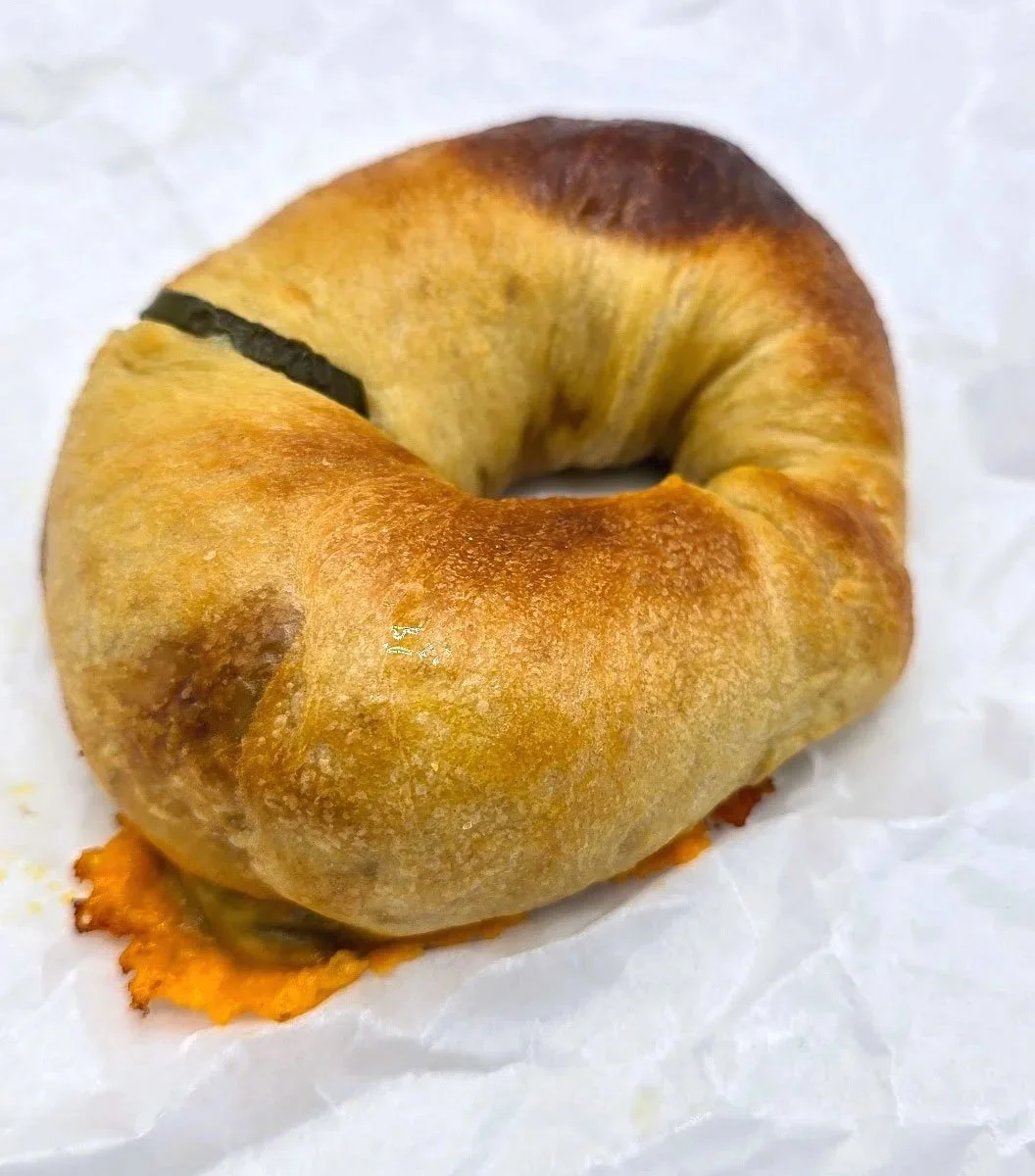 Jalapeño and Cheddar Bagel
