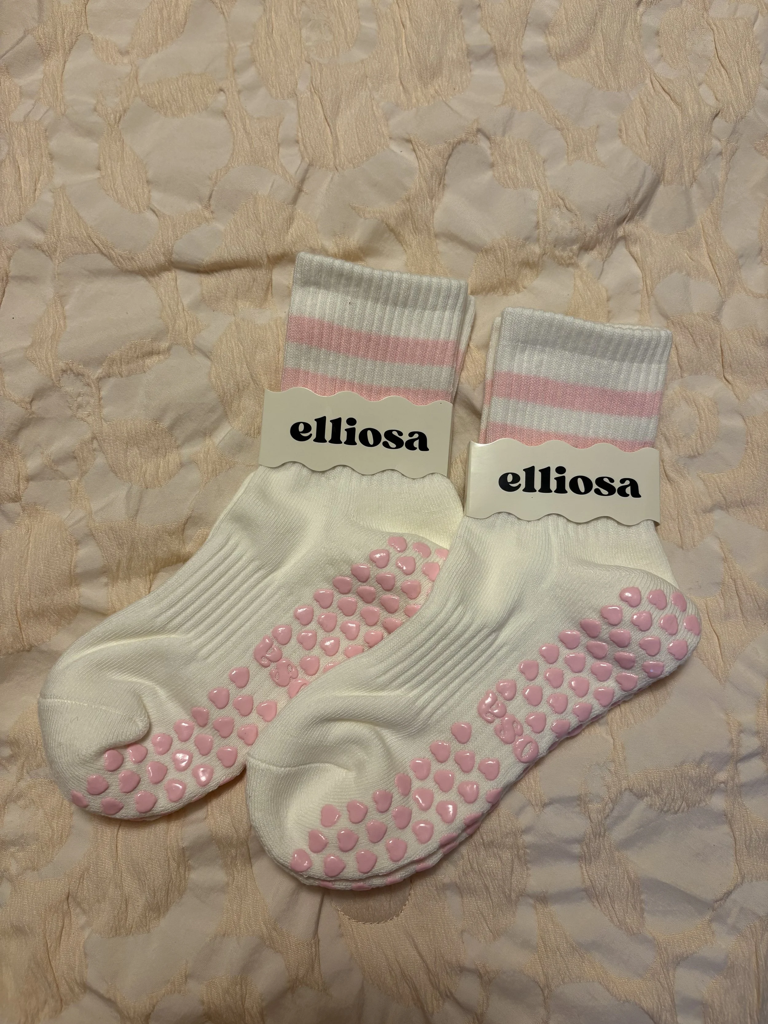 White + Pink Stripe