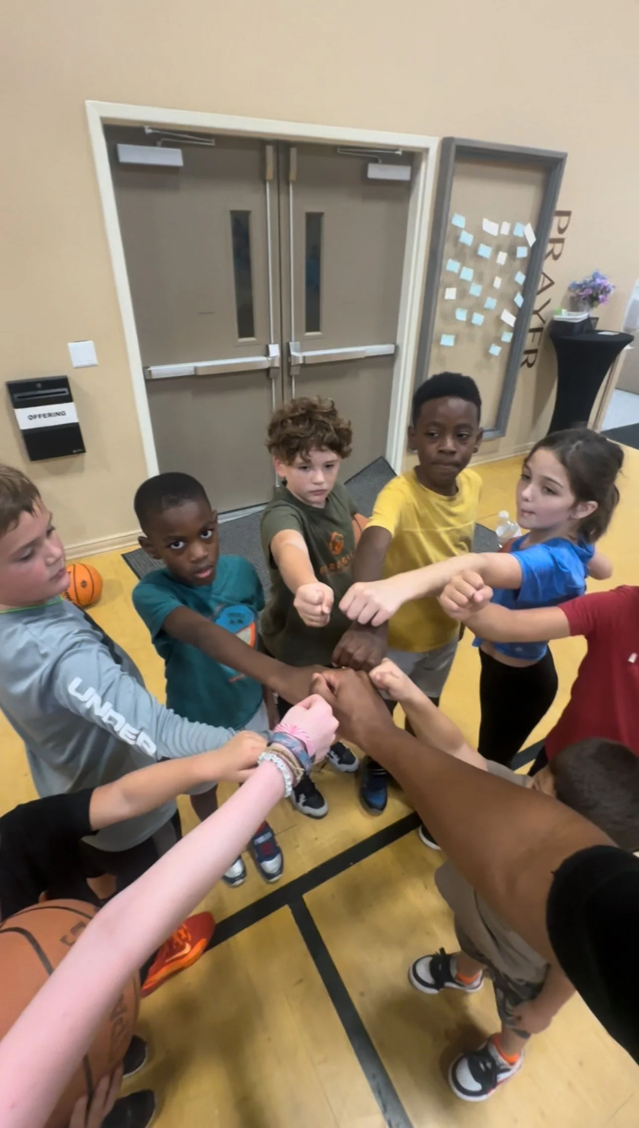 Modern building with wooden exterior and large glass window, situated in a natural mountainous landscape with grass and small plants in the foreground.