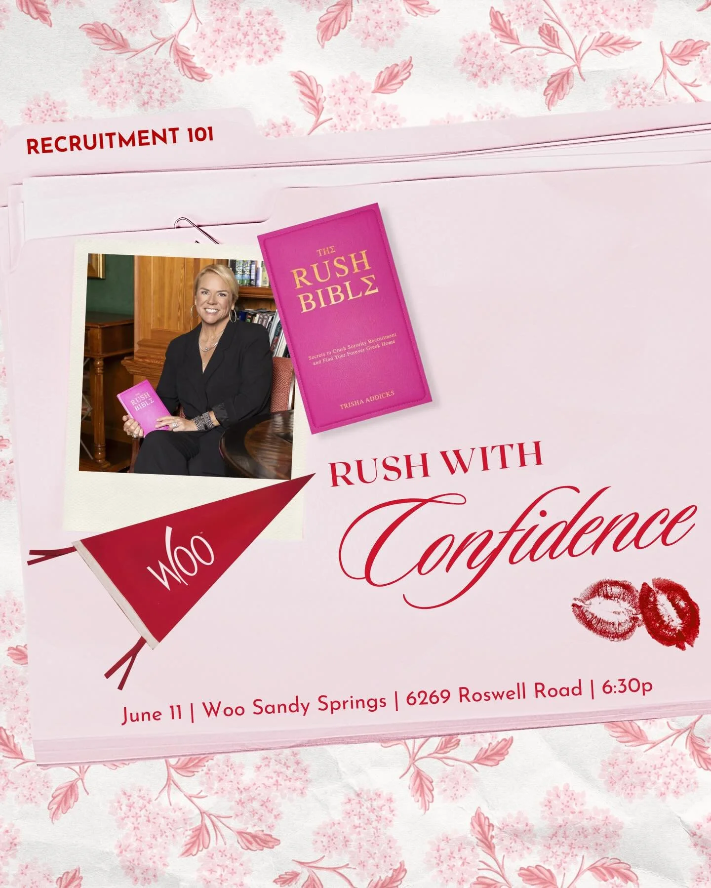 Rush with Confidence ✨💋⁠
⁠
Join us at Woo Skincare &amp; Cosmetics Sandy Springs on Thursday, June 11 at 6:30p for a special evening with recruitment expert @rushwithconfidence as she shares her best tips, style advice and insider guidance to help y