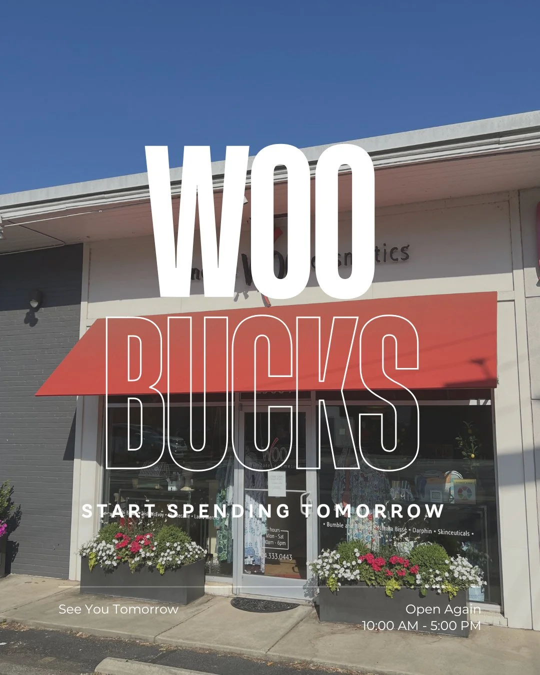 Who's ready to spend?  You earned your Woo Bucks in May so you could reap the benefits in June.  Start spending your Woo Bucks tomorrow on all your favorite brands.  Stock up on candles, face cleanser, shampoo and more! Doors open at 10am tomorrow 🛍
