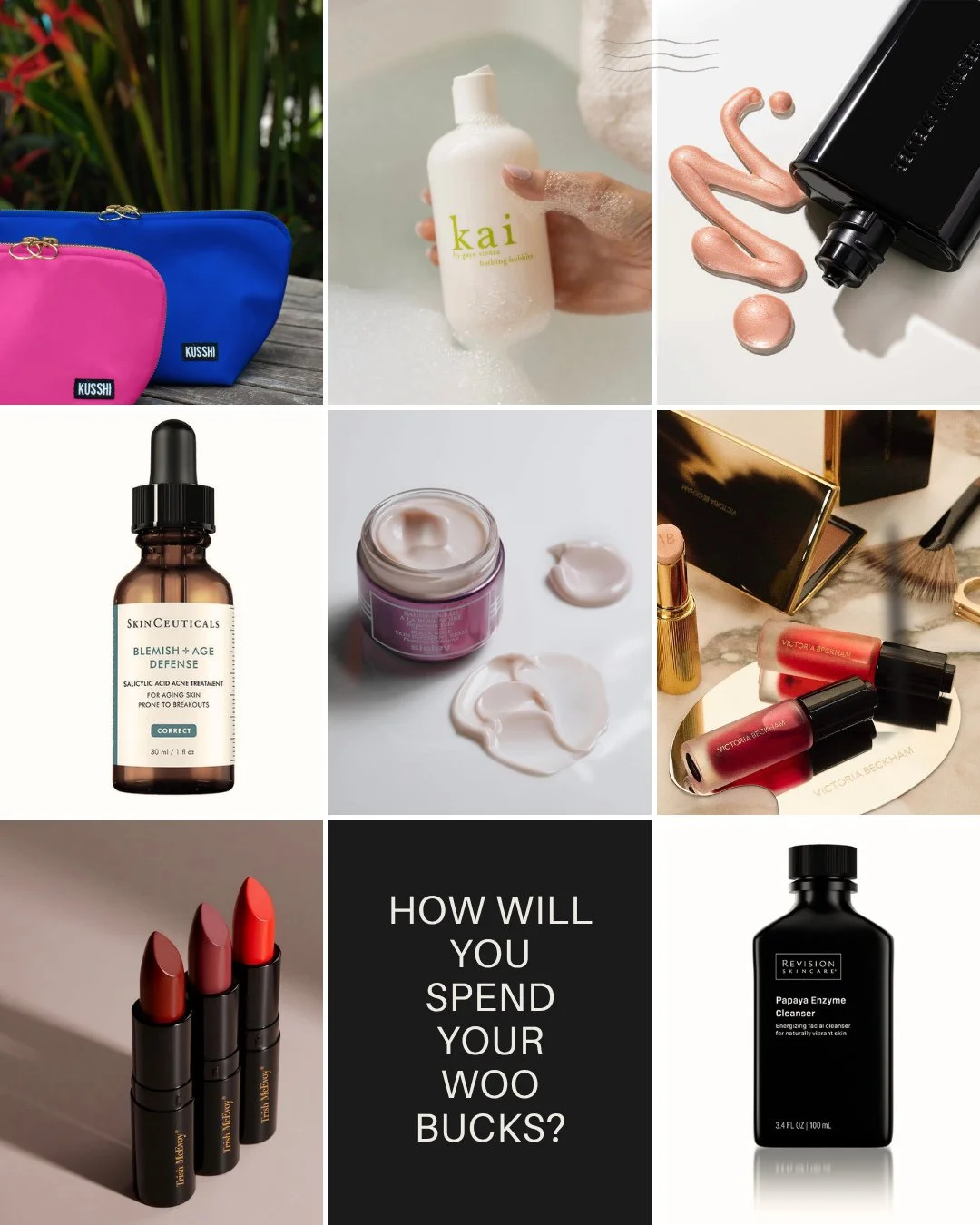 How will you spend your Woo 💸 Bucks?  June is the perfect time to grab a gift 🎁 for you and a friend. Explore a new lipstick 💄color, try a new fragrance, or stick to your tried and true obsessions!  Woo Skincare &amp; Cosmetics of Charlotte is you