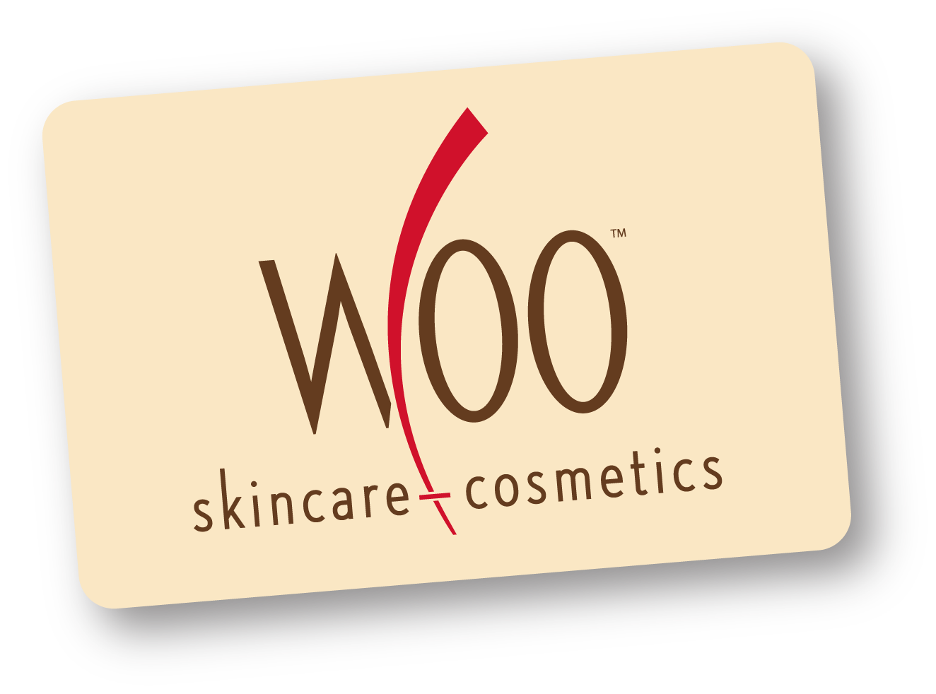 GRAPHIC OF A GIFT CARD TO WOO SKINCARE AND COSMETICS