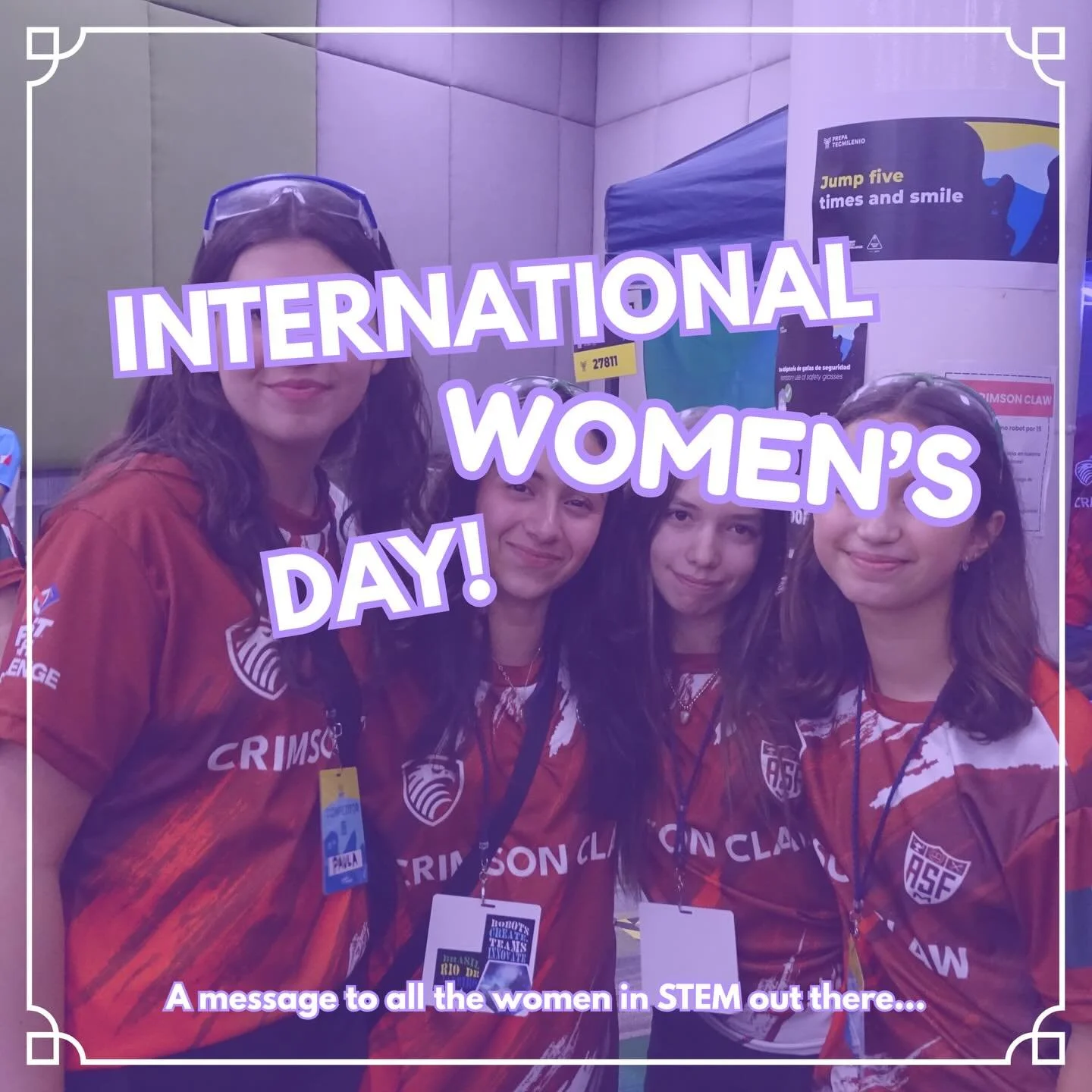 8M. 💜🦾

Taking a moment to highlight the incredible girls behind the bots, we celebrate International Women&rsquo;s Day with the girls who make Teams 27811 and 10931 move! Forever proud of #womeninstem #frc #robotics #womensday