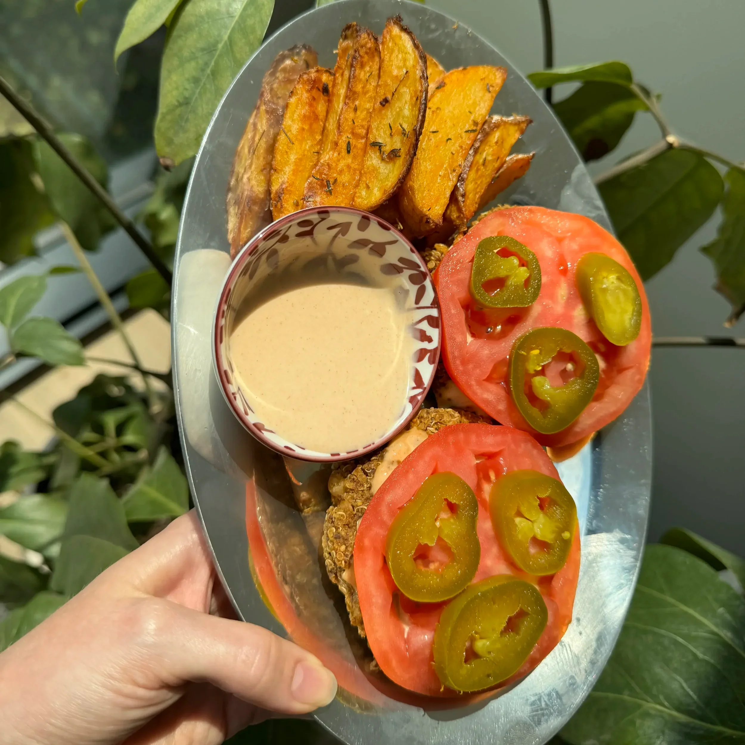 Bean Burgers w/ Crispy Potato Wedges