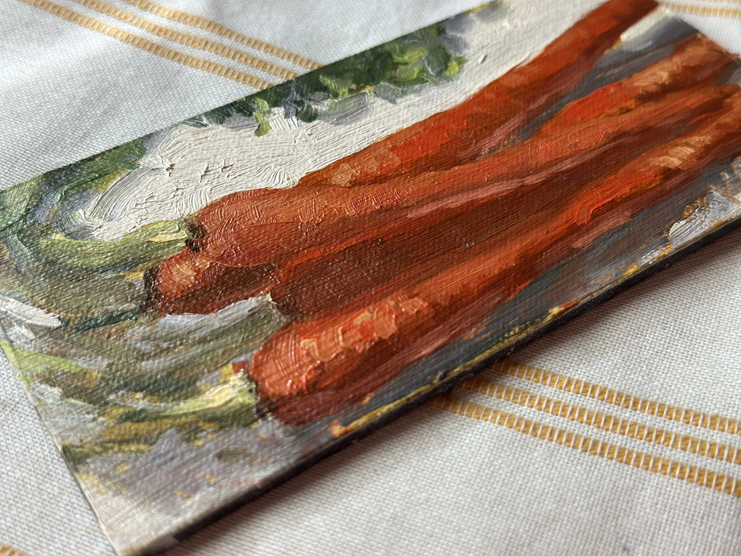 "Bunch of Carrots" Original Oil Painting