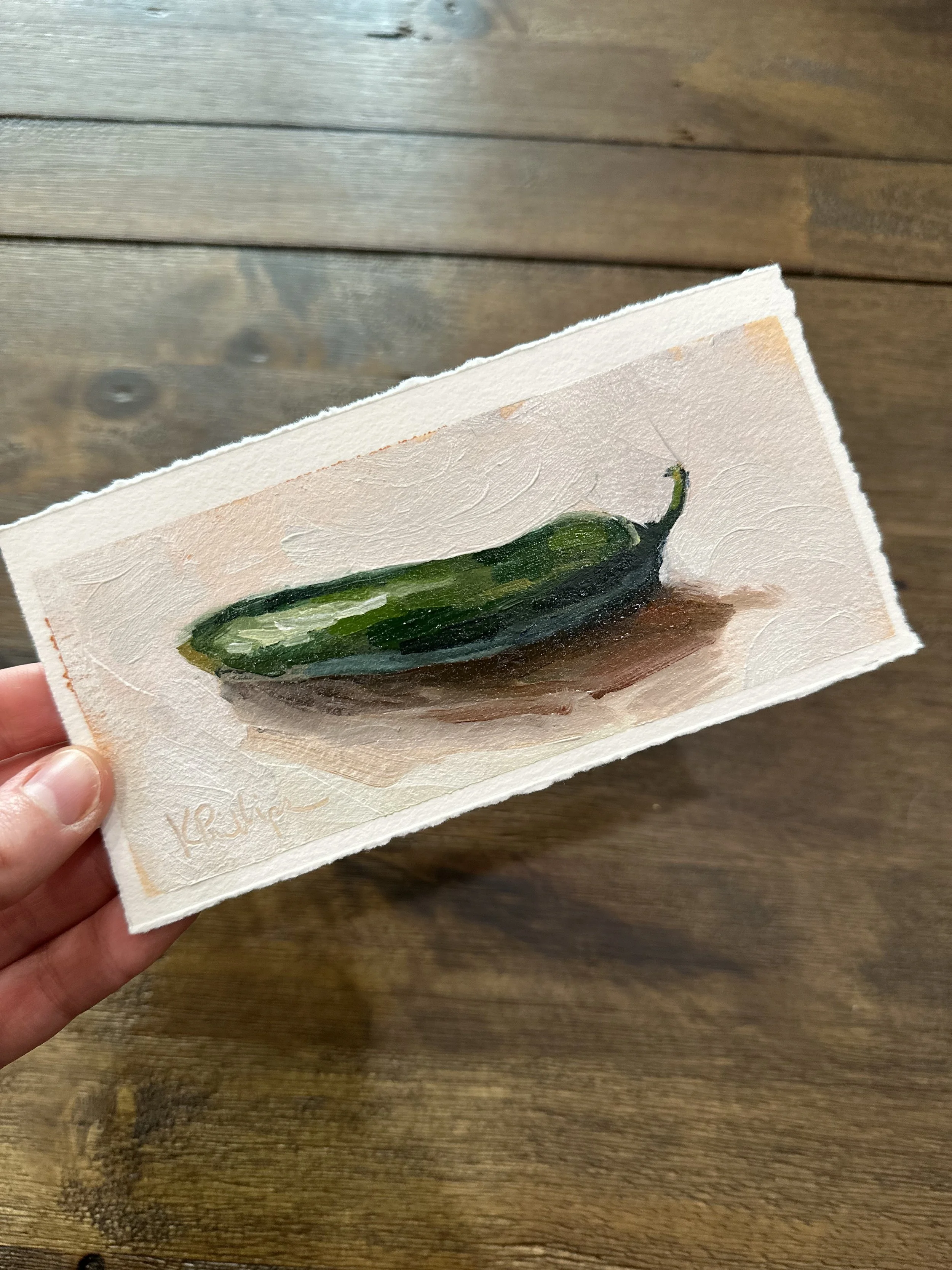 "Jalapeno Study" Original Oil Painting