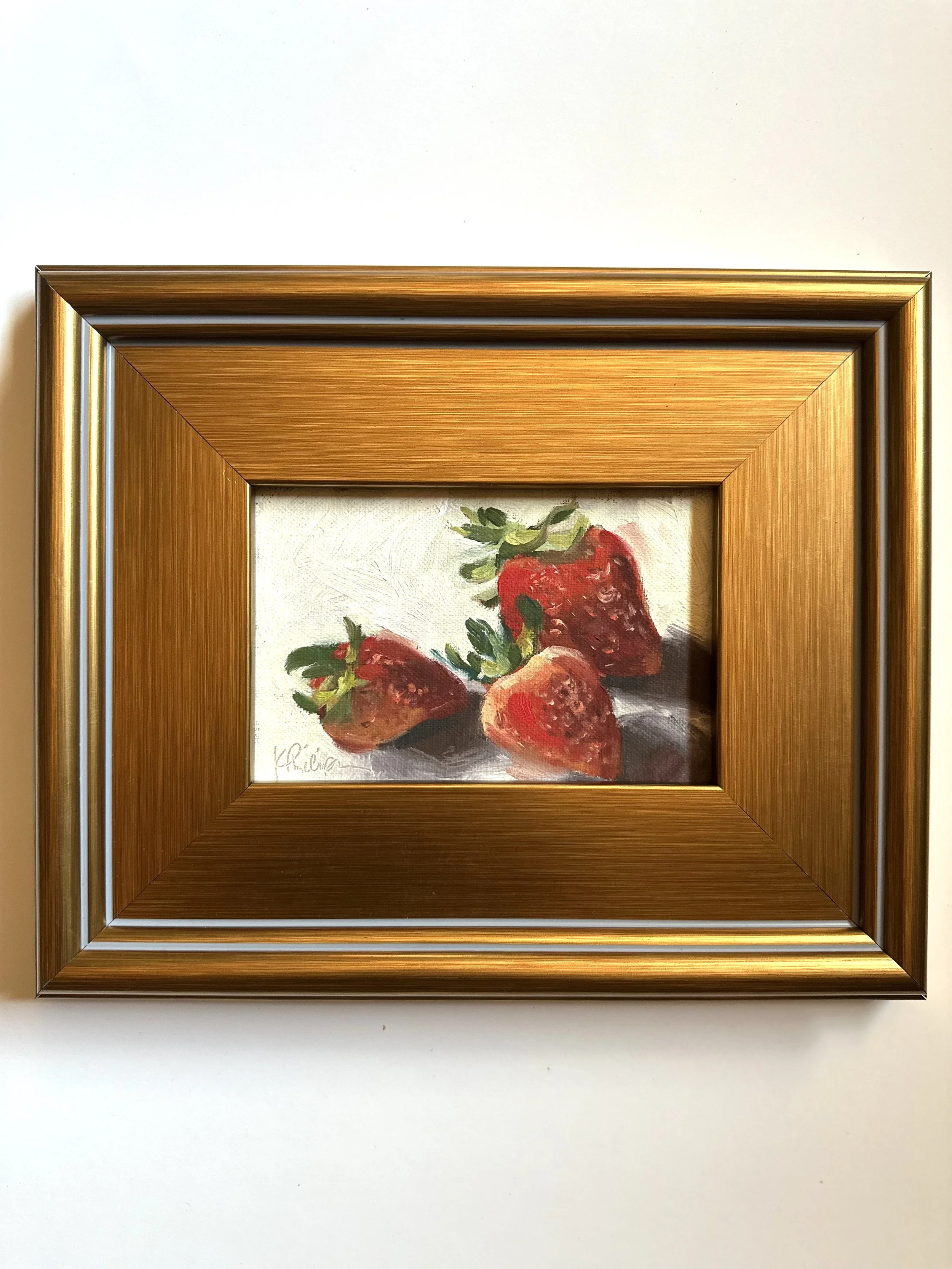 "Cottage Strawberries" Original Oil Painting