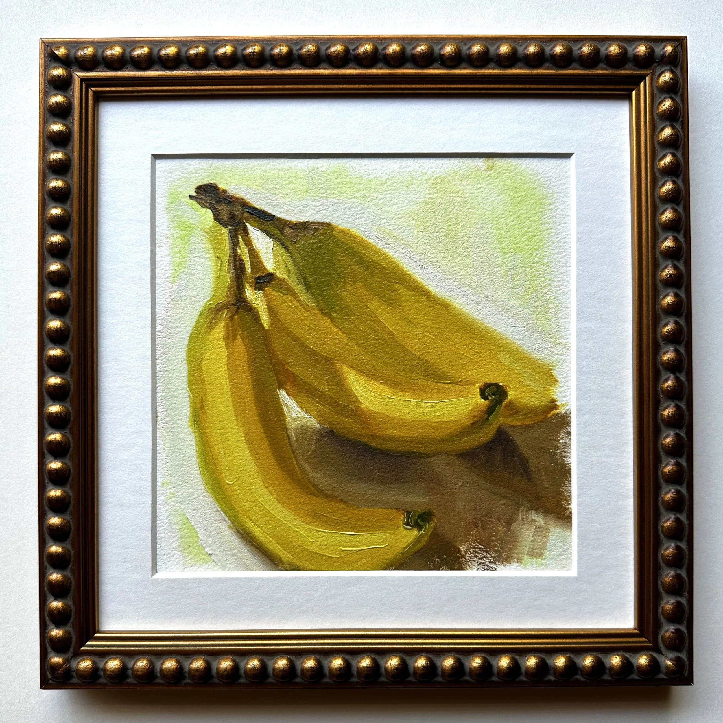 "Three Bananas" Original Oil Painting